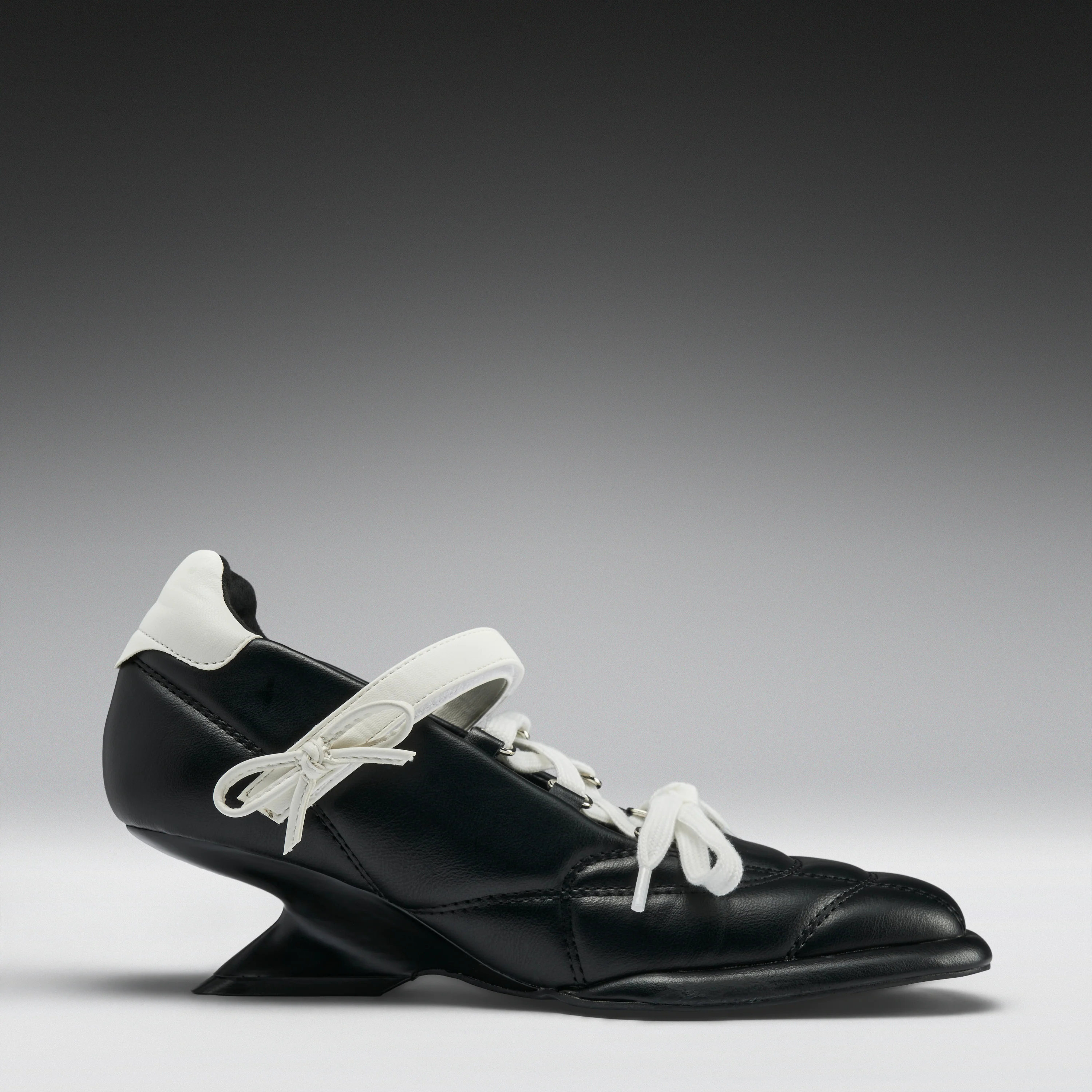 Adria Padded Kitten Heel Mary Janes-Black - Image 3