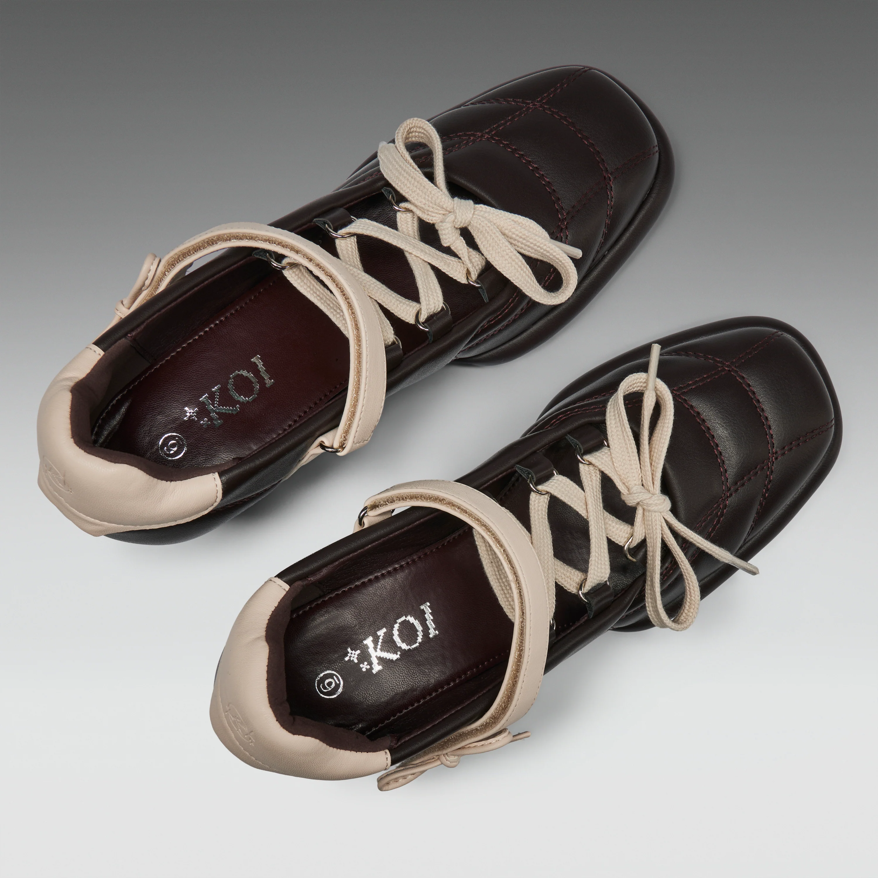 Adria Padded Kitten Heel Mary Janes-Brown - Image 3