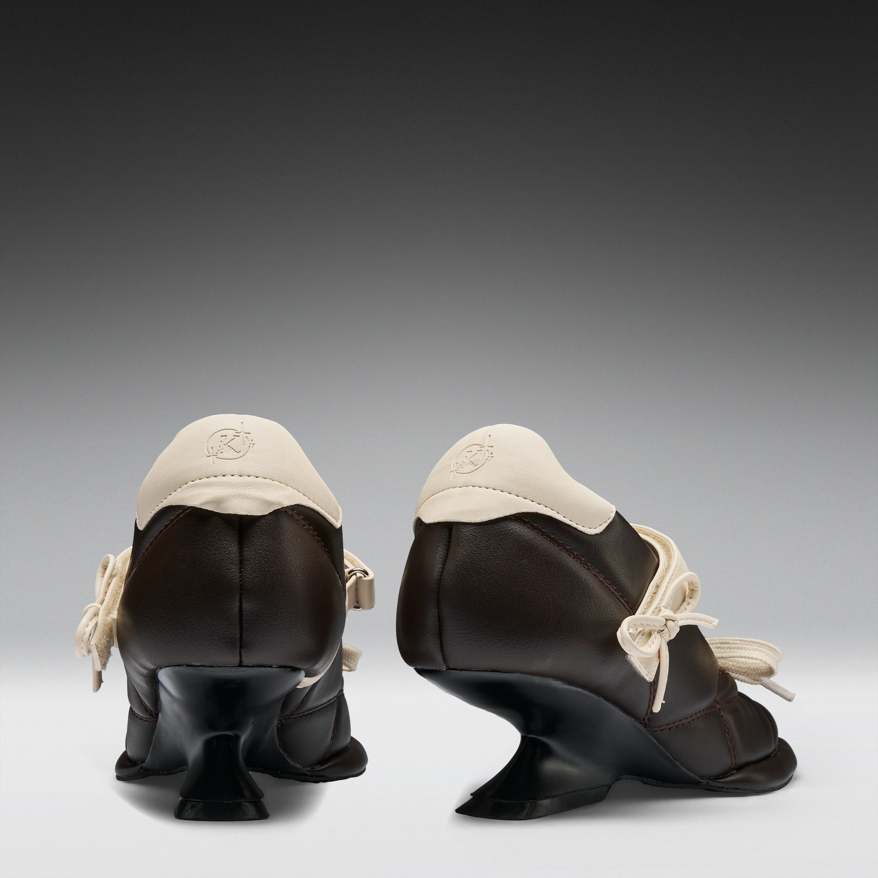 Adria Padded Kitten Heel Mary Janes-Brown - Image 5