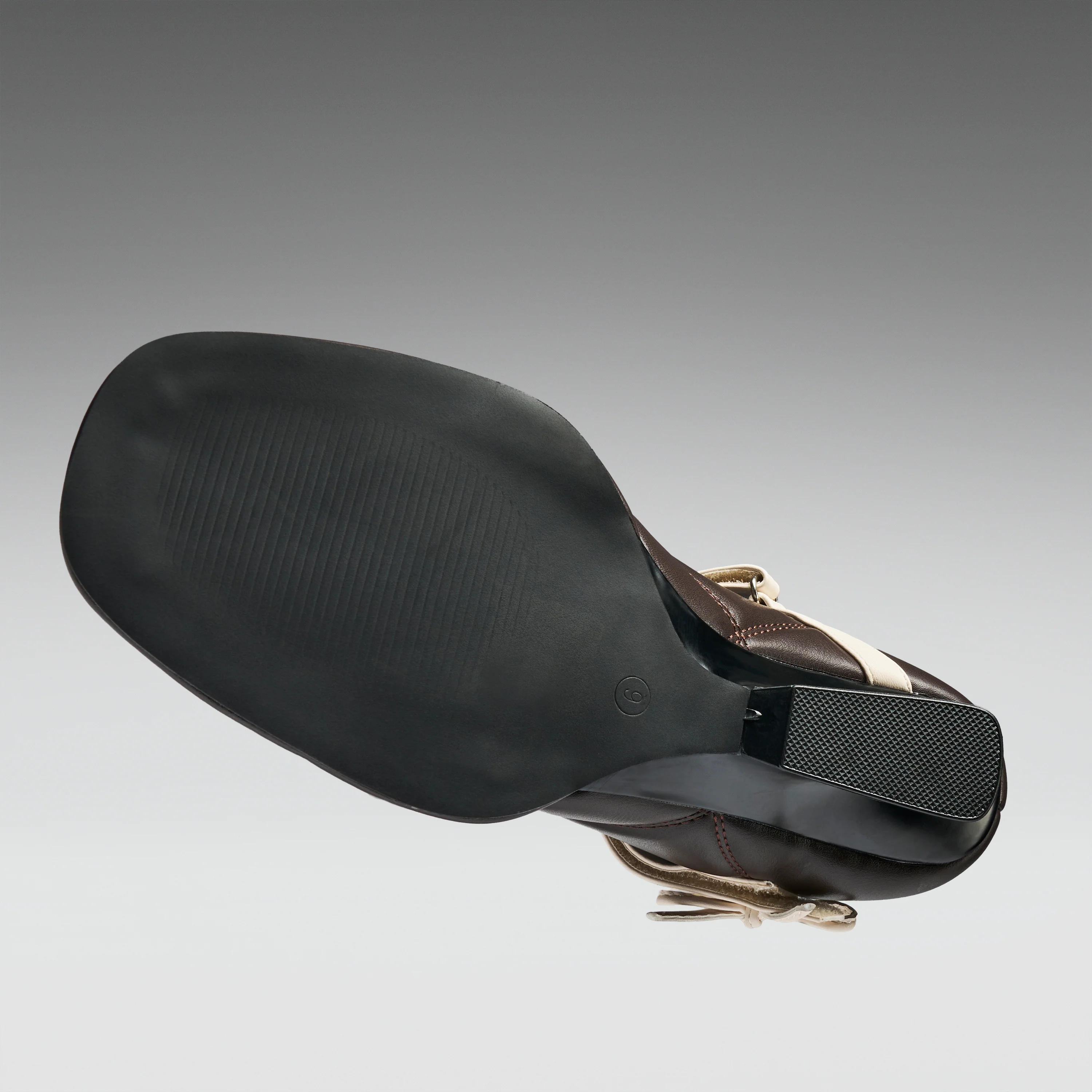 Adria Padded Kitten Heel Mary Janes-Brown - Image 6