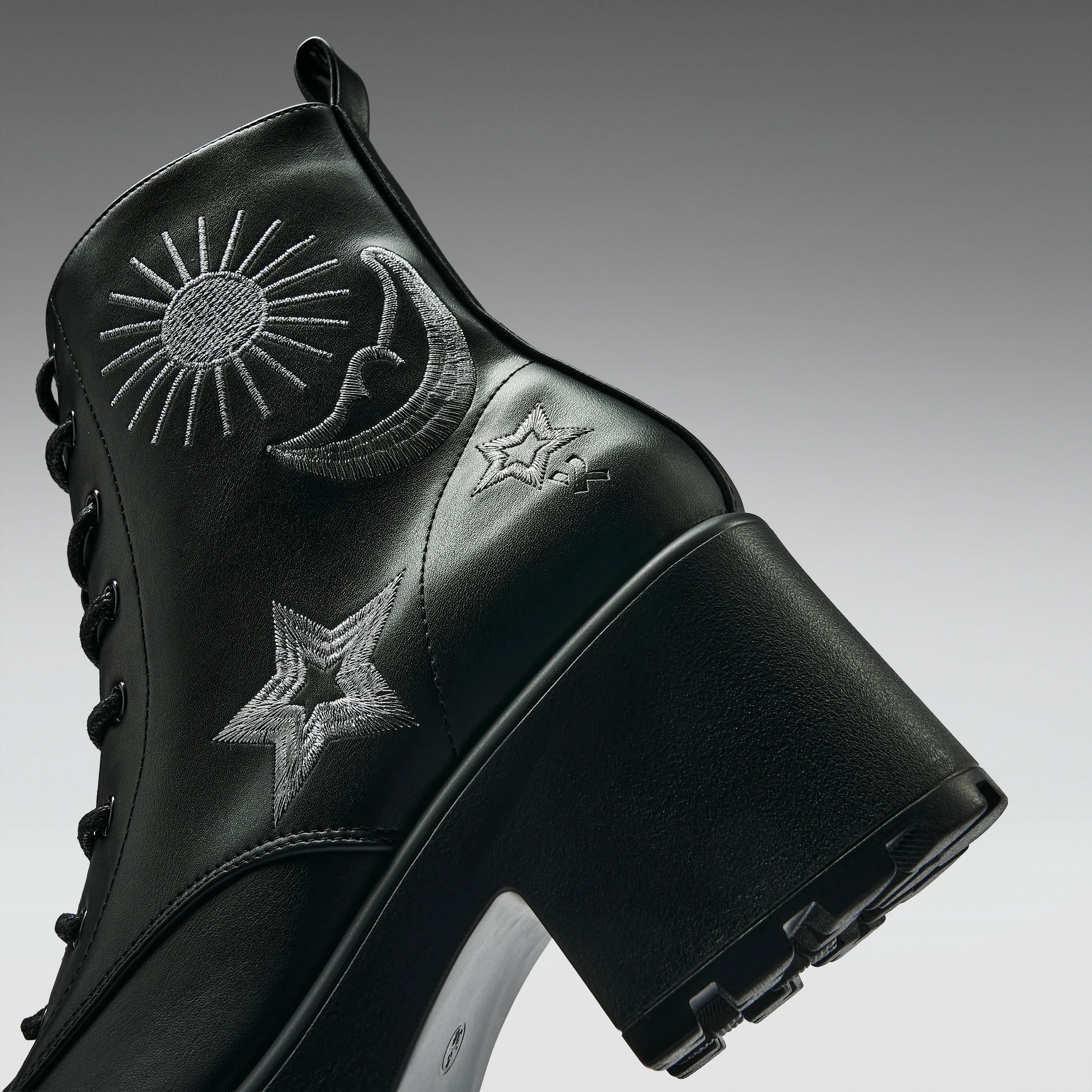 Astro Silver Star & Moon Chunky Boots - Image 4