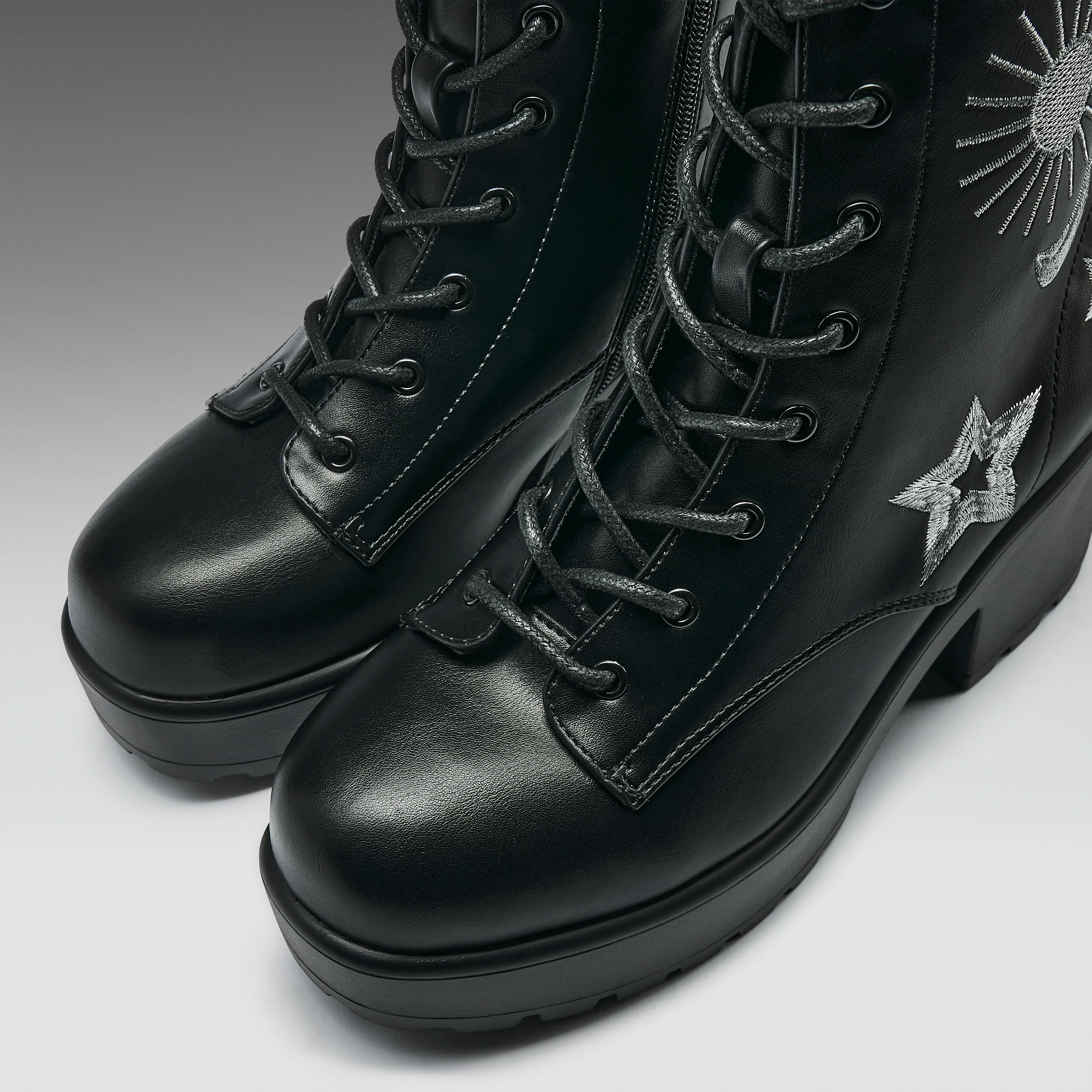 Astro Silver Star & Moon Chunky Boots - Image 7