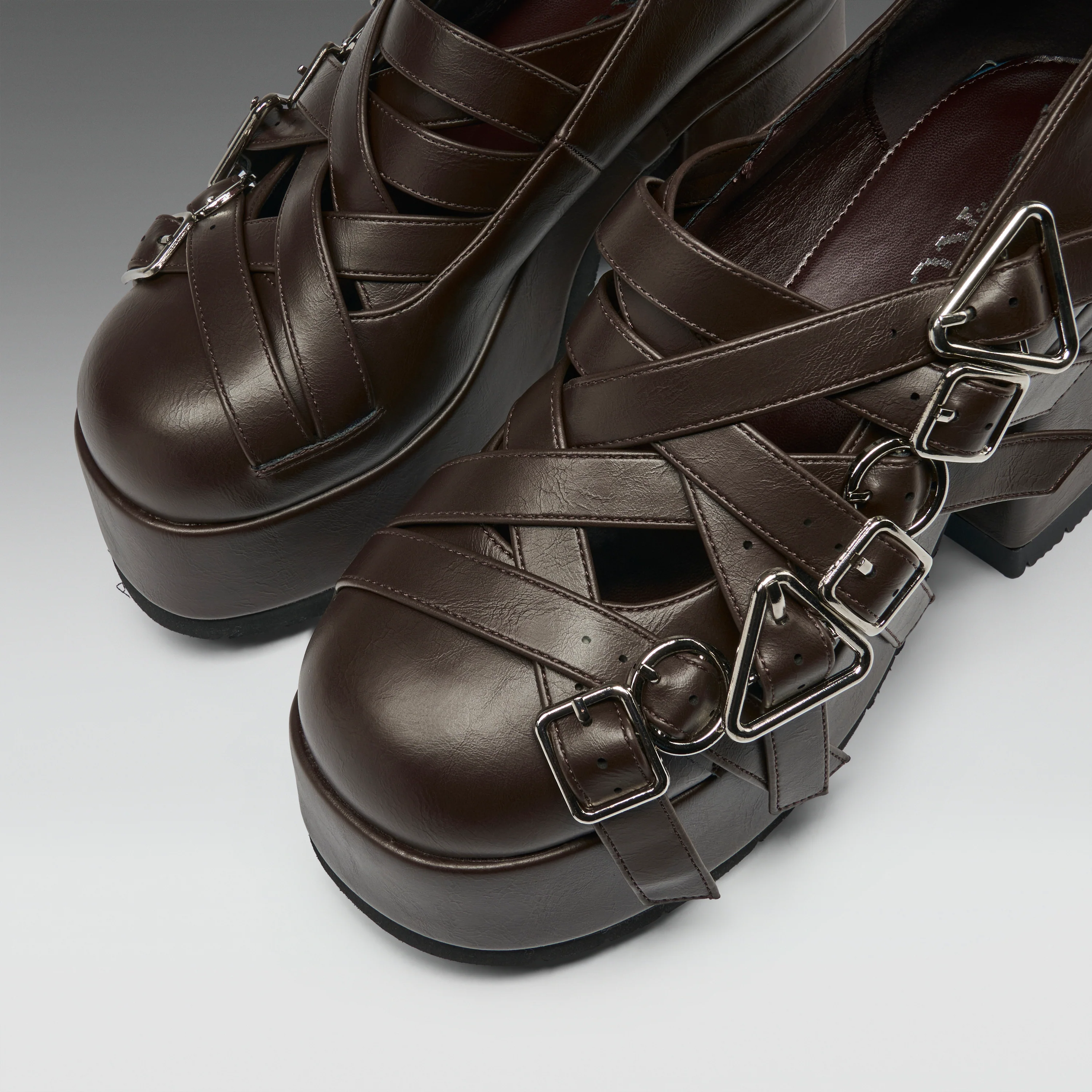Avalon Strappy Heeled Shoes- Acorn - Image 4