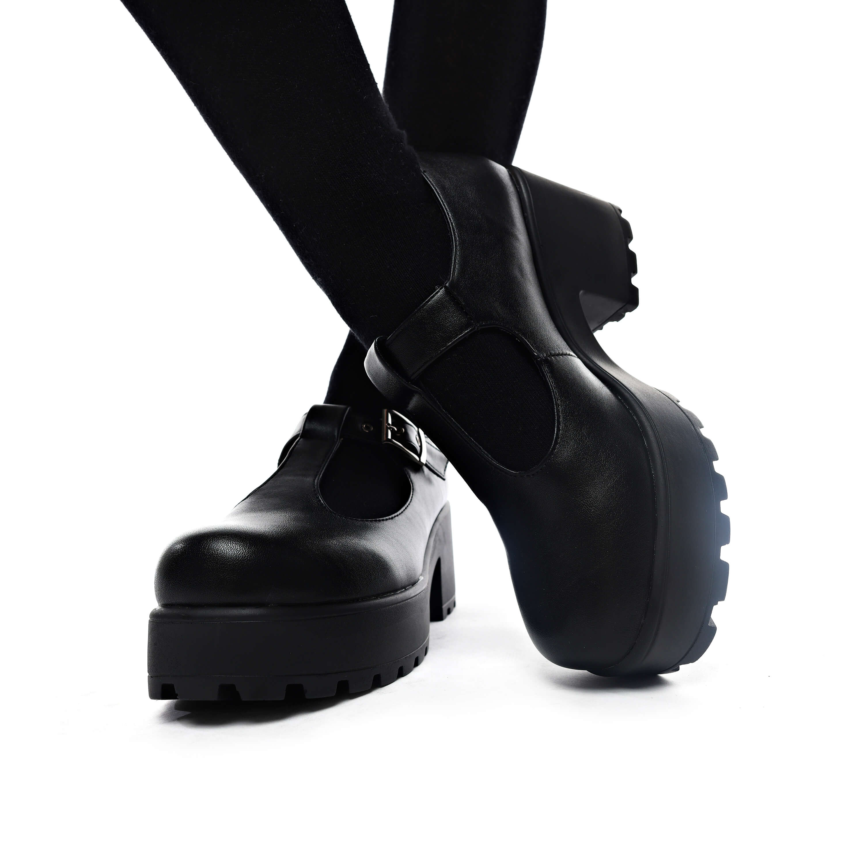 SAI Black Mary Jane Shoes 'Faux Leather Edition' - Image 6
