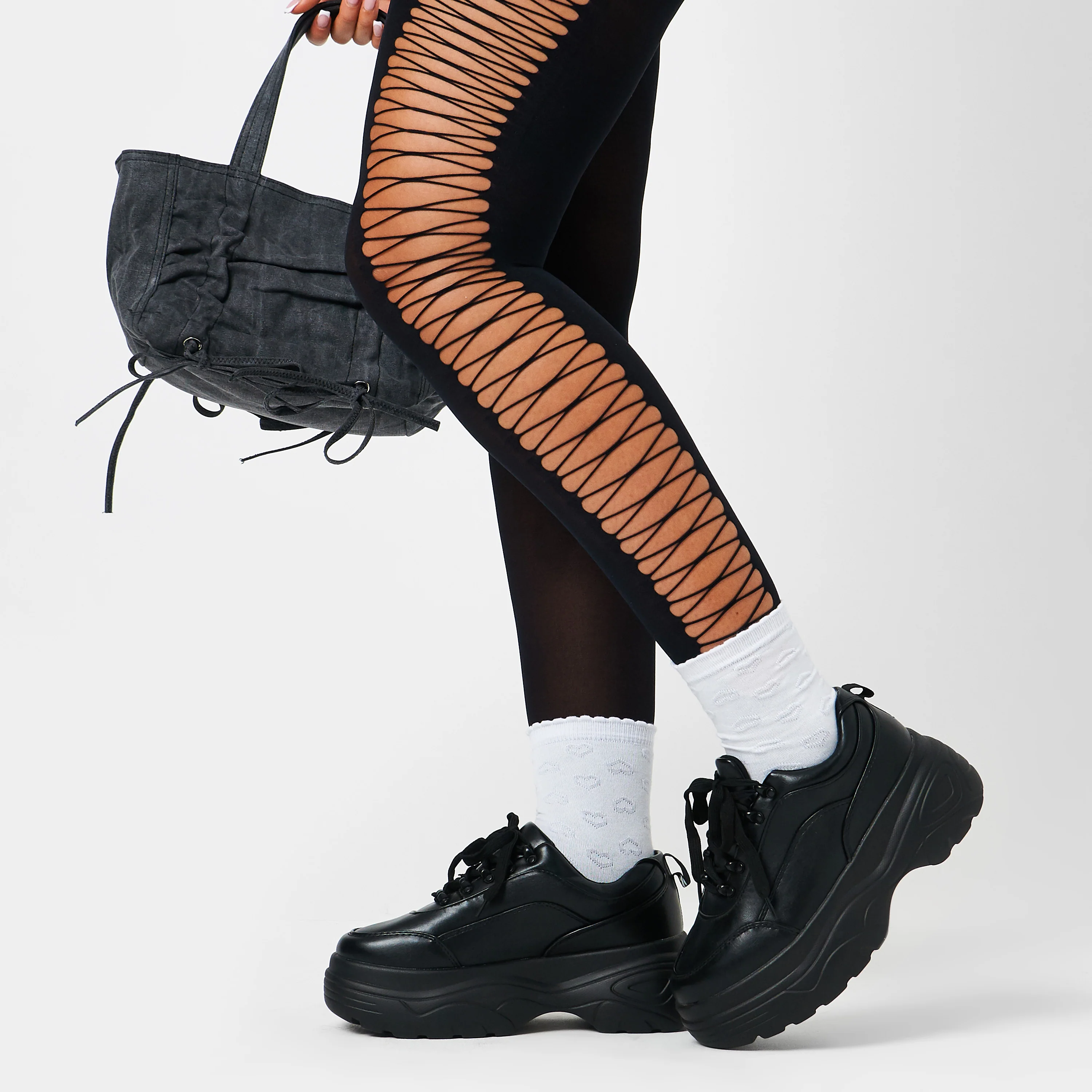 Jennie Black Chunky Bubble Trainers - Image 7