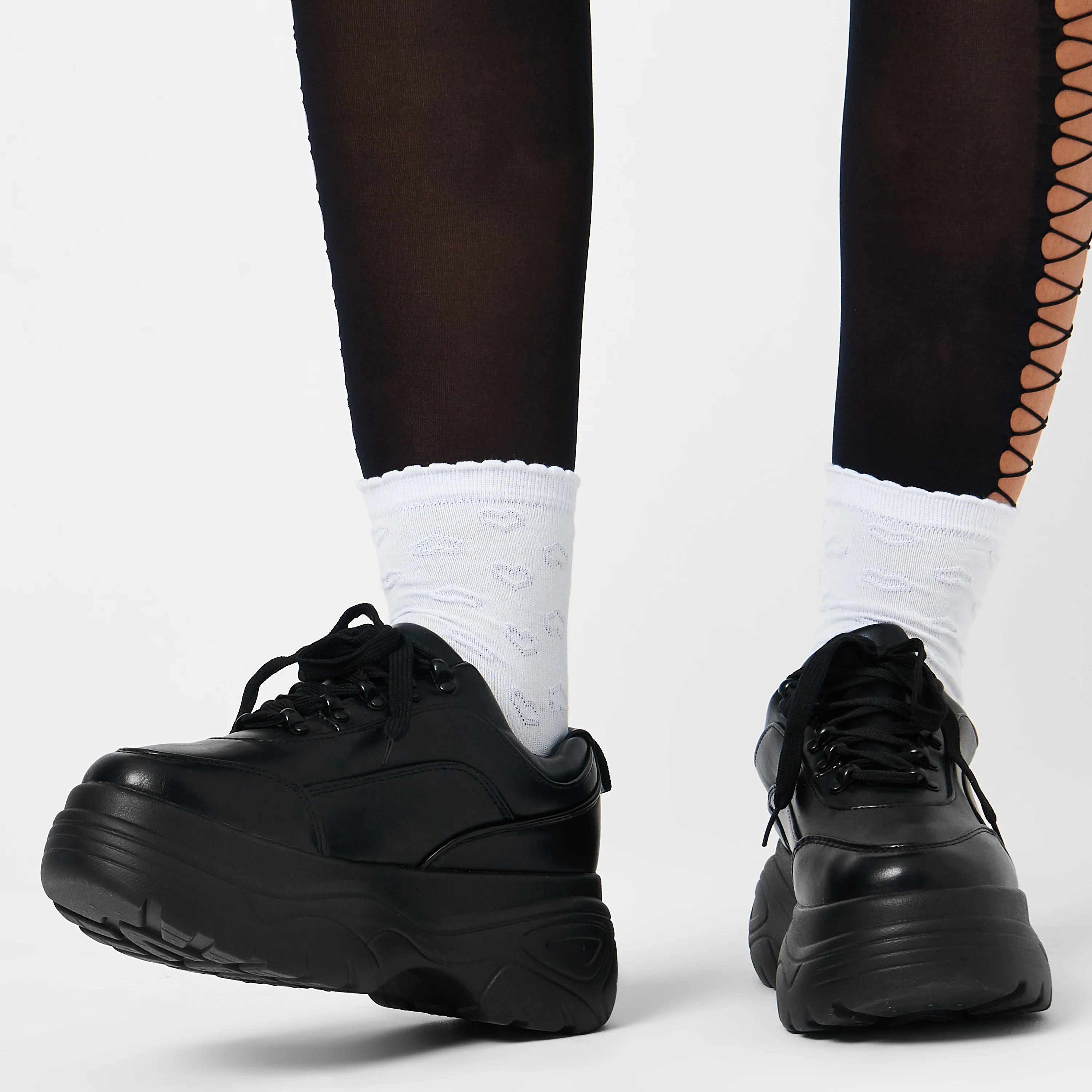 Jennie Black Chunky Bubble Trainers - Image 8