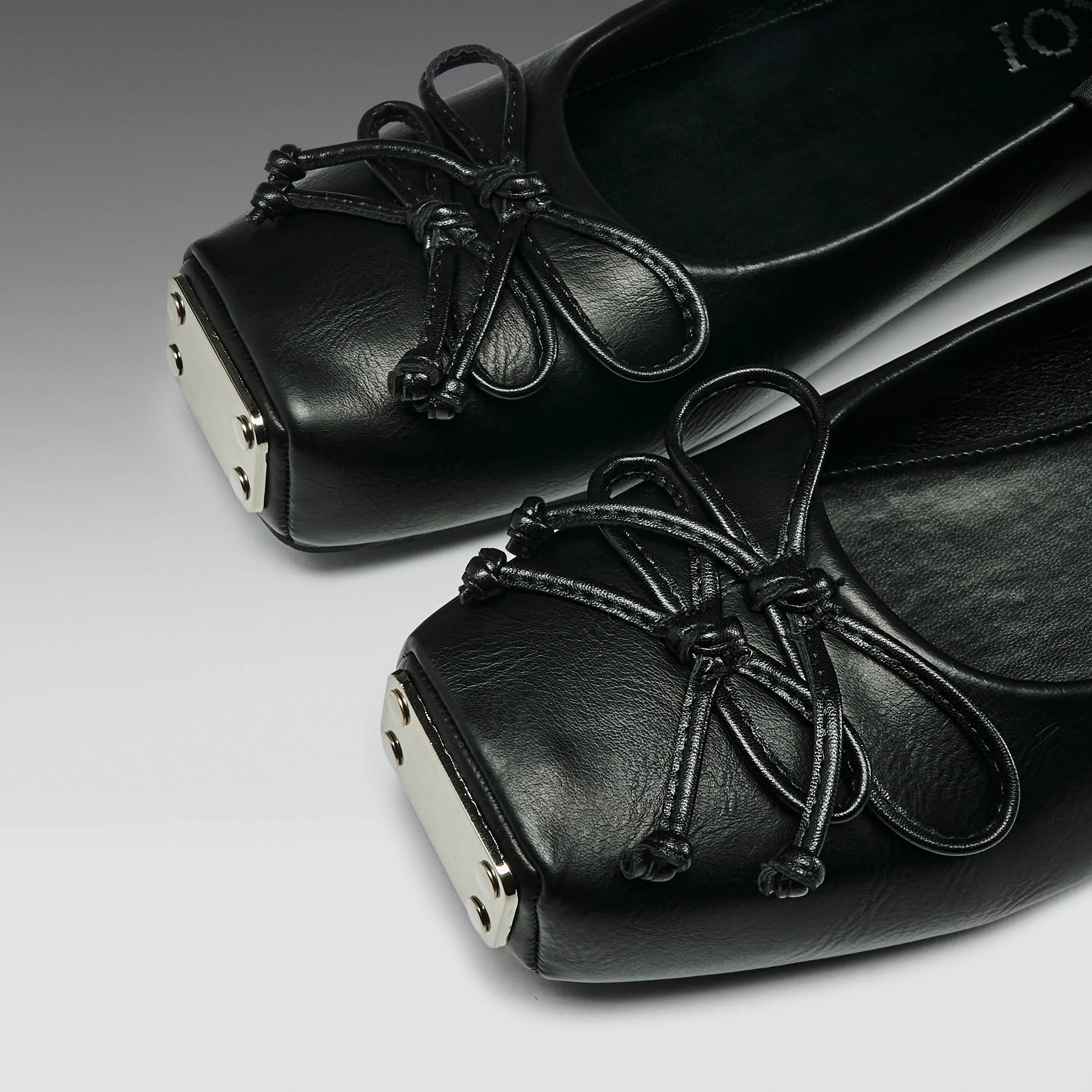 Blithe Metal Toe Ballet Flats- Black - Image 7