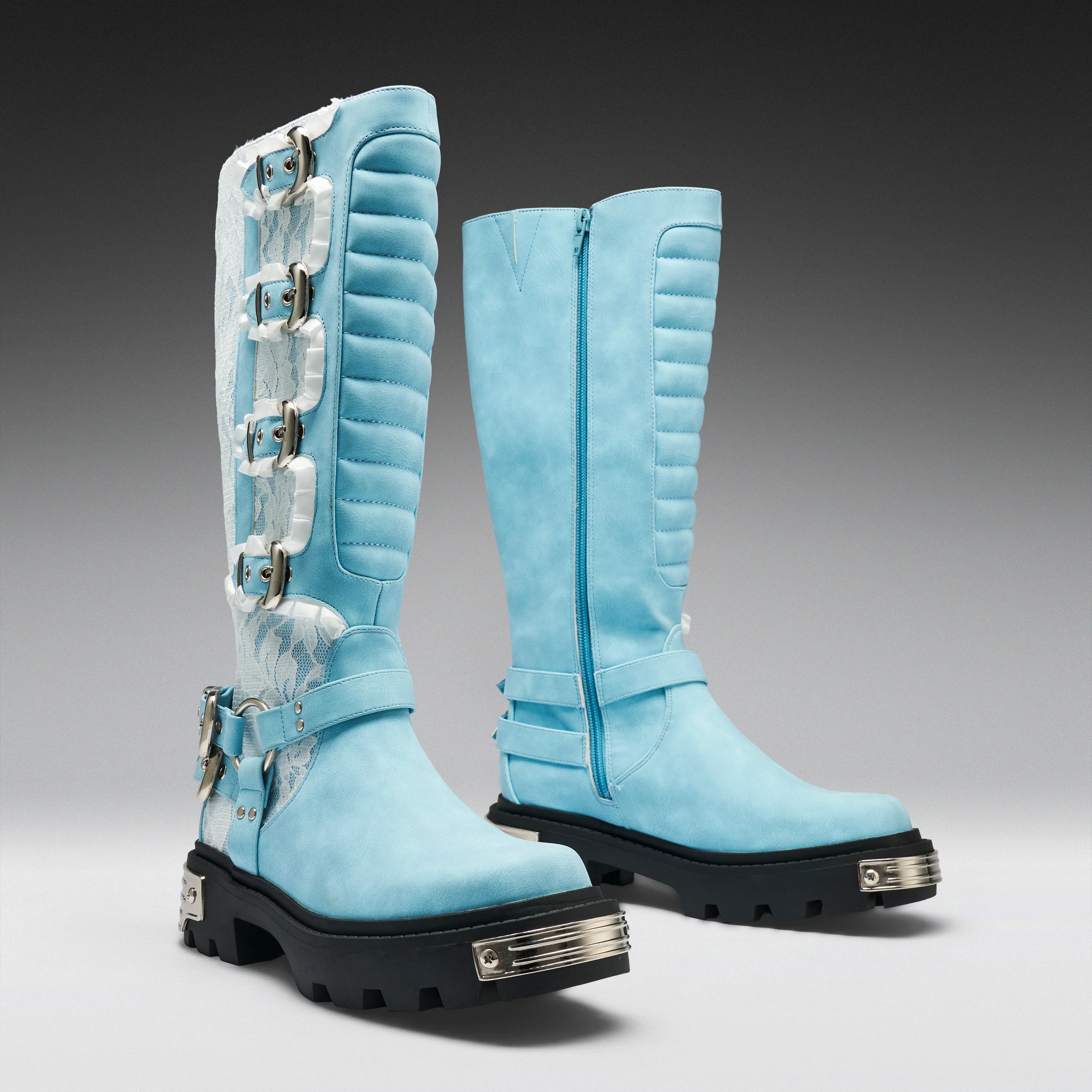 Jazmin Bean x KOI Blue Inside Whimsical Long Boots - Image 3