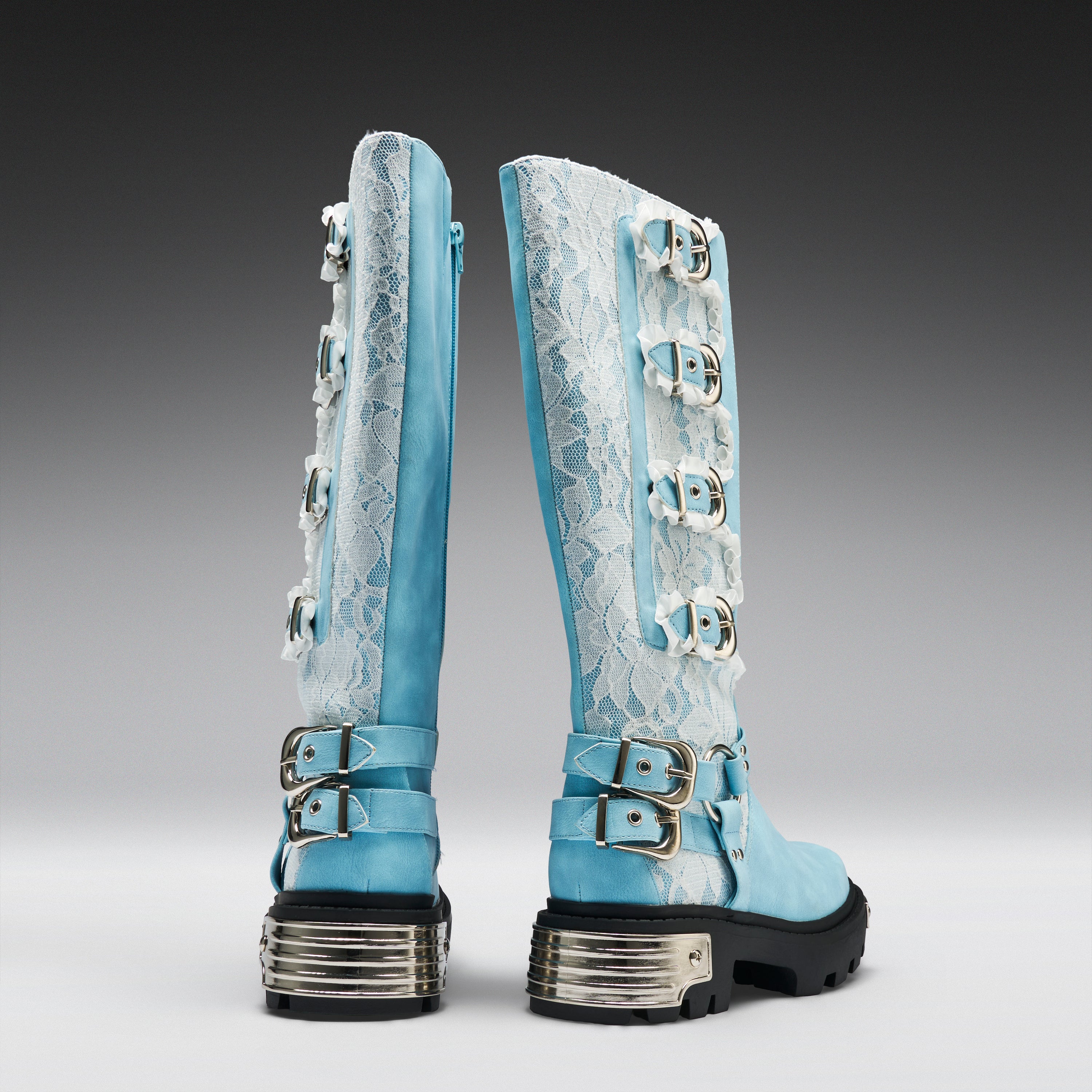 Jazmin Bean x KOI Blue Inside Whimsical Long Boots - Image 6