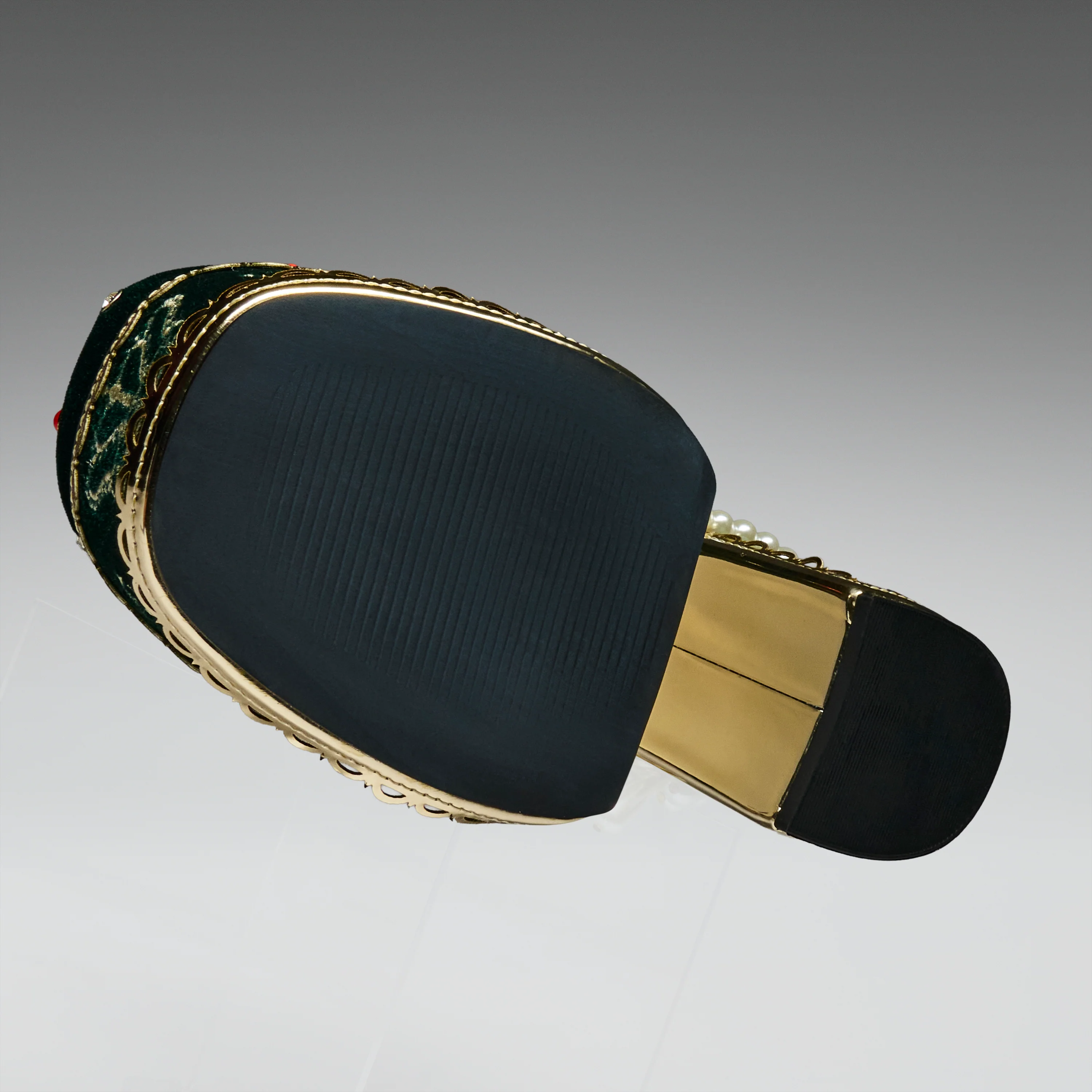 Boleyn’s Revenge Bejewelled Velvet Heels - Green - Image 8