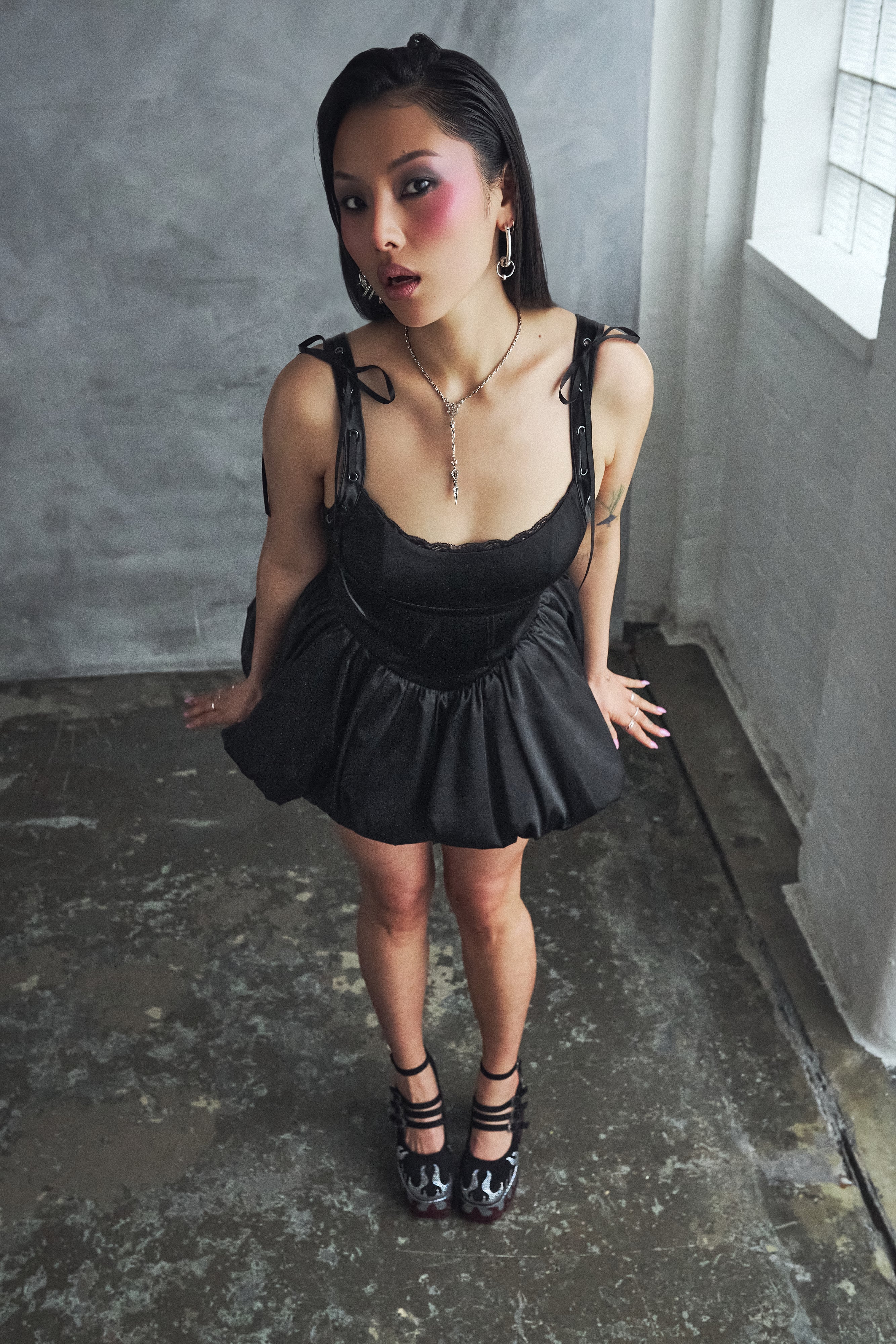 Candy Cloud Romper Playsuit - Black - Image 7