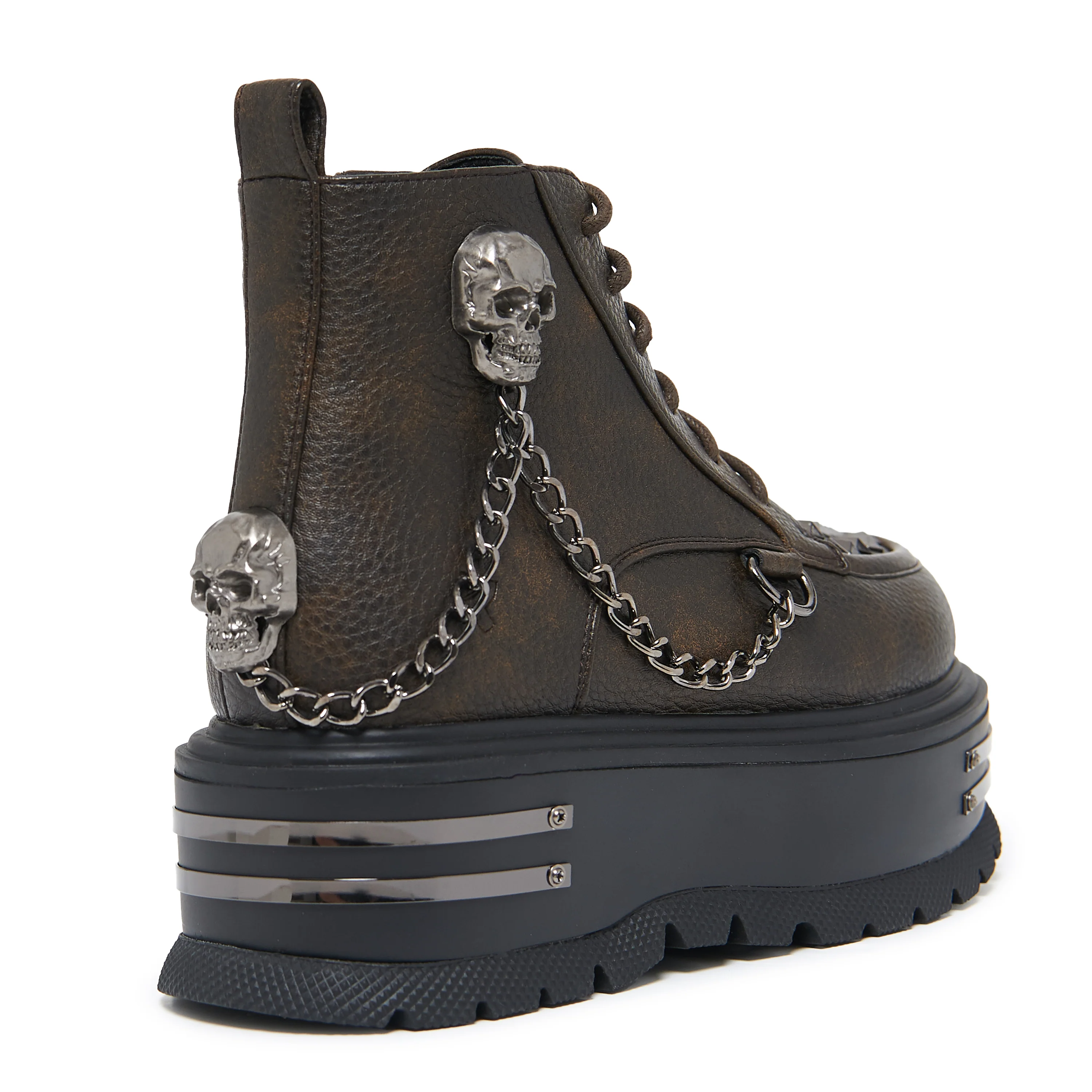 Chained Up Envy Skull Hardware Platform Boots - Image 3