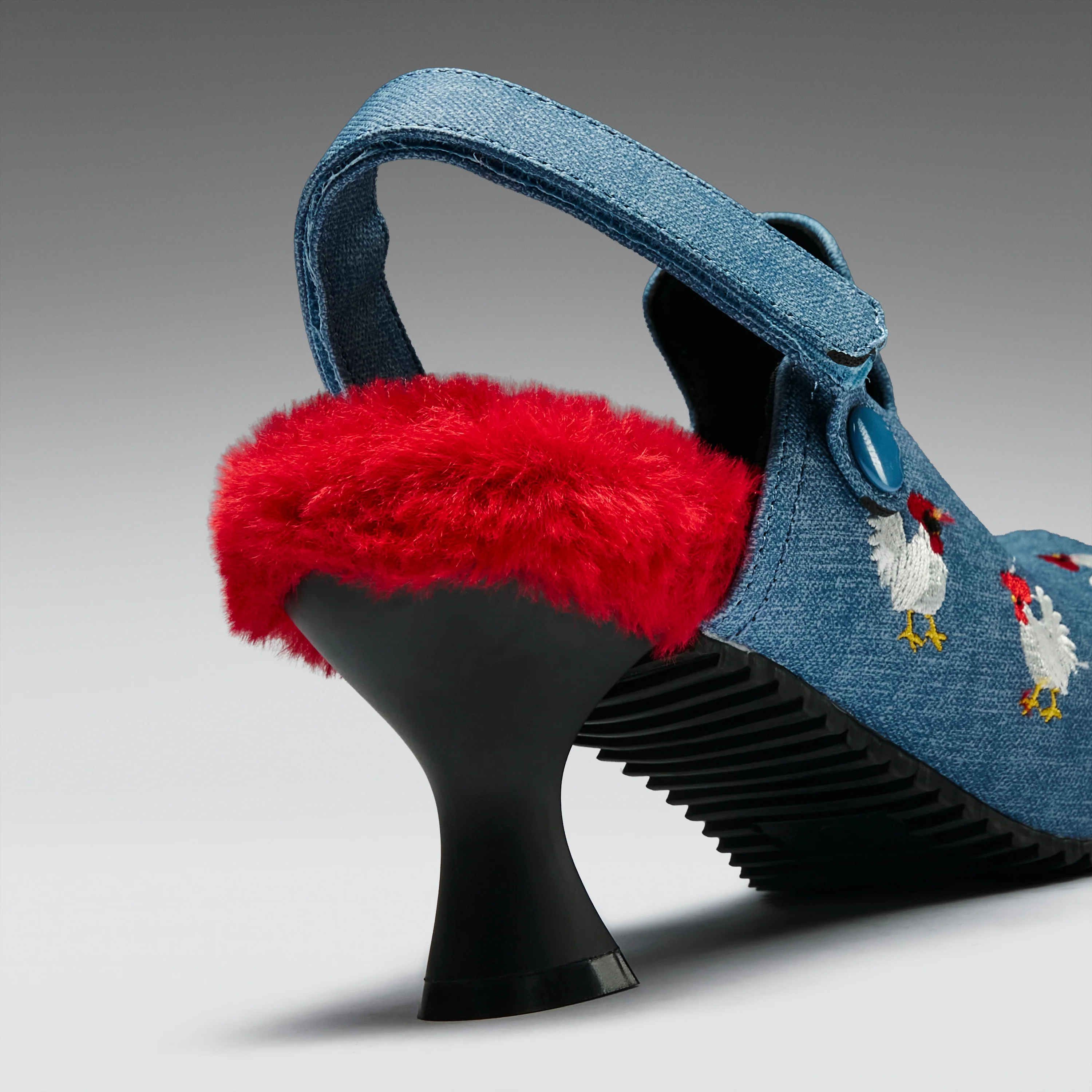 Cluck Cluck Chicken Mules- Denim - Image 4