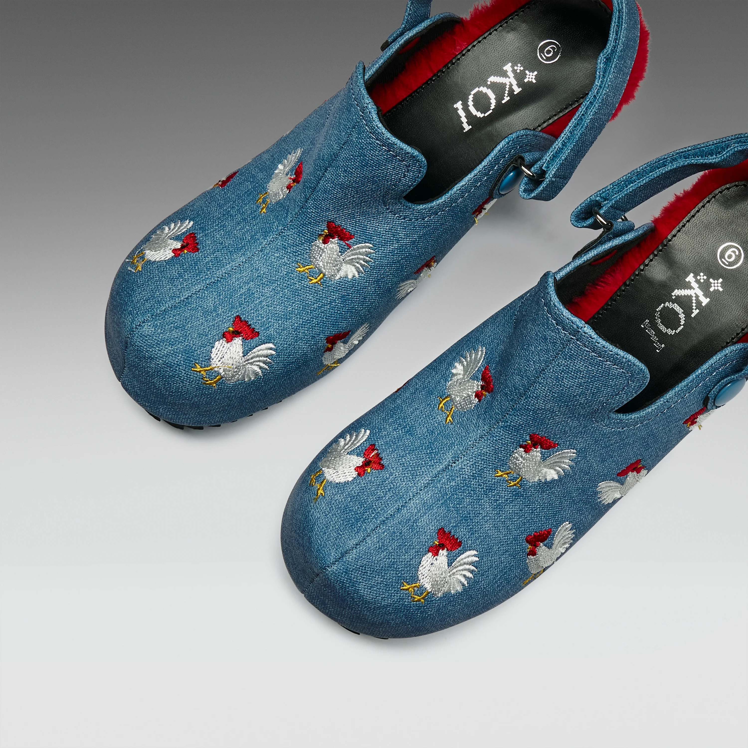 Cluck Cluck Chicken Mules- Denim - Image 5