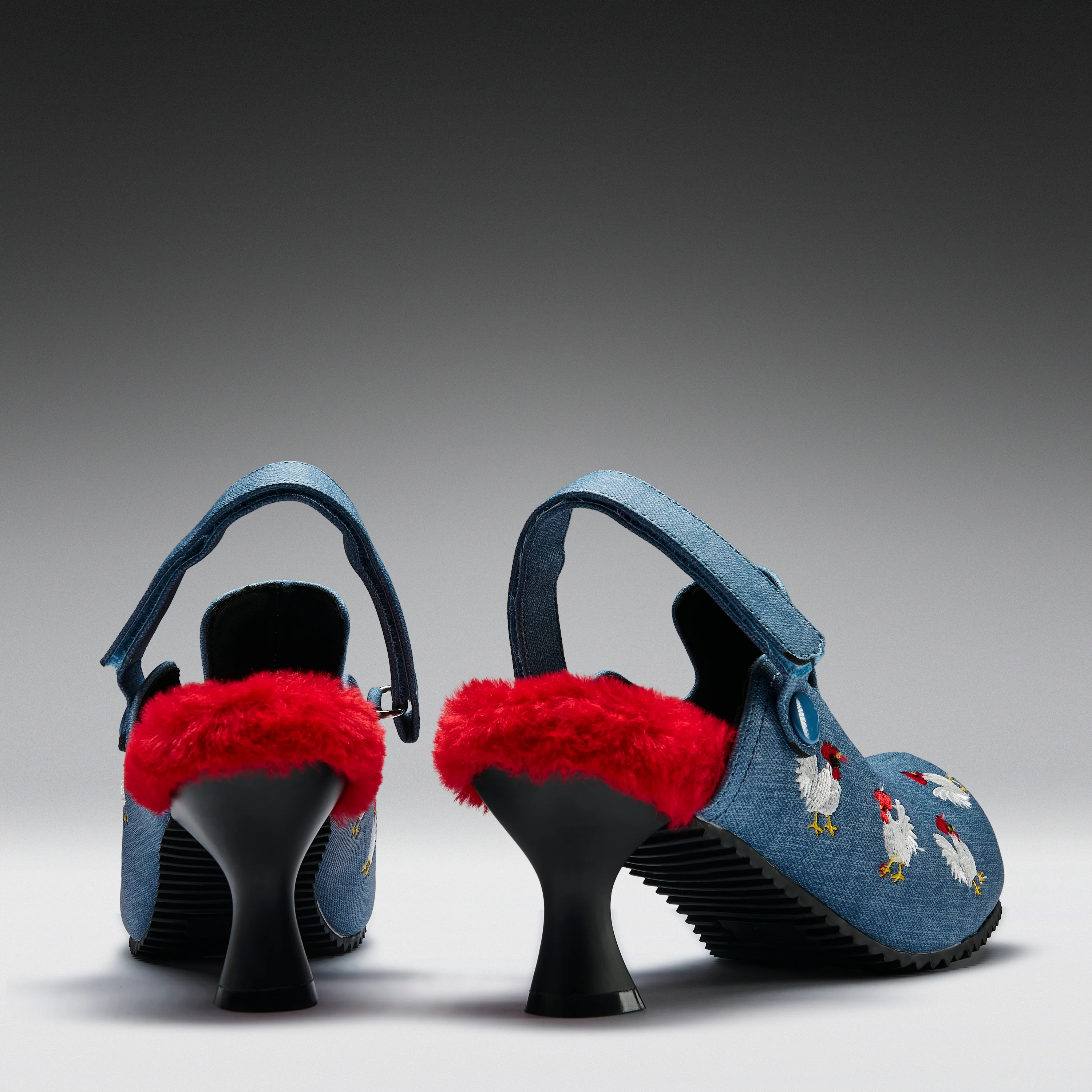 Cluck Cluck Chicken Mules- Denim - Image 6