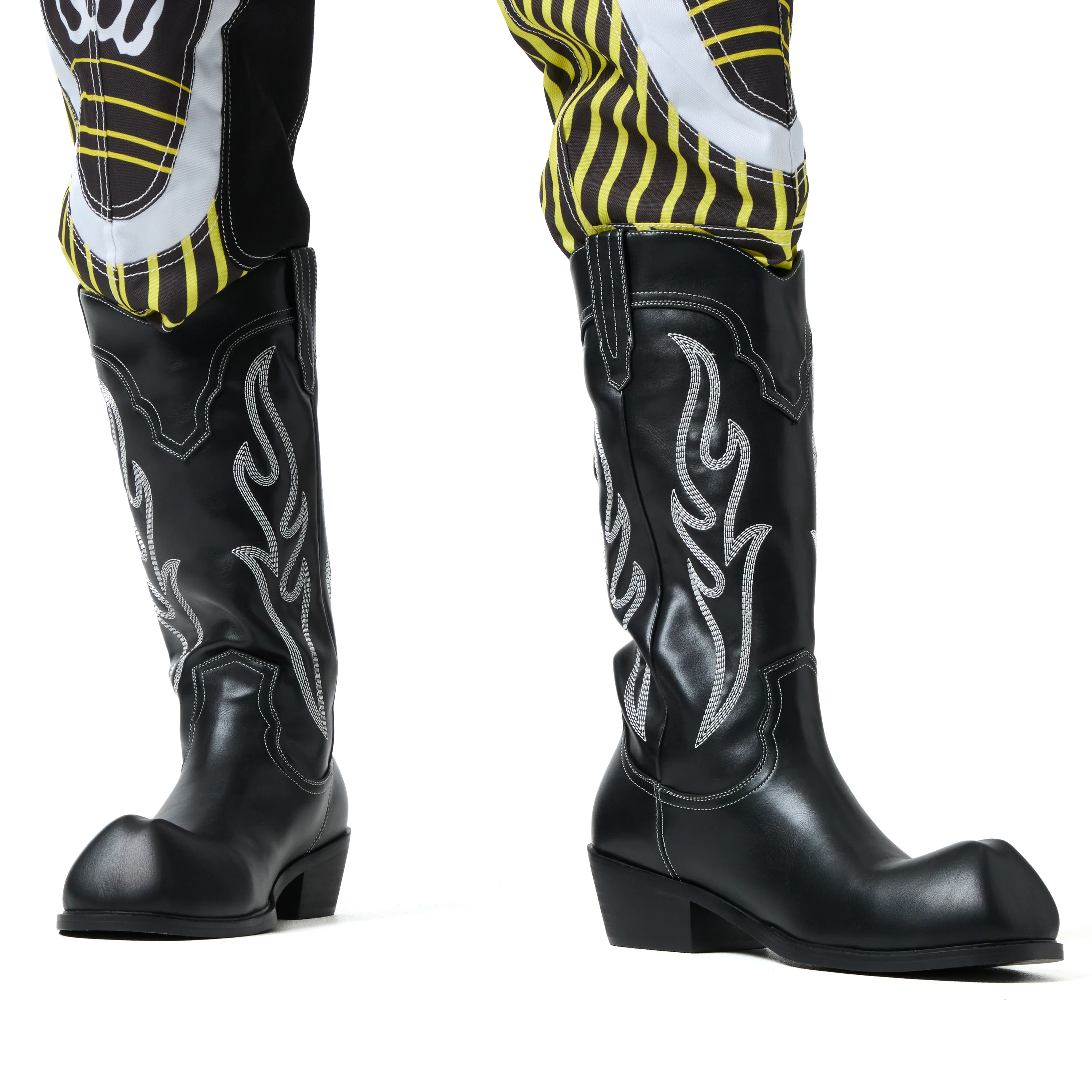 Cryptek Men's Snub Nose Tall Cowboy Boots - Black Vintage - Image 4