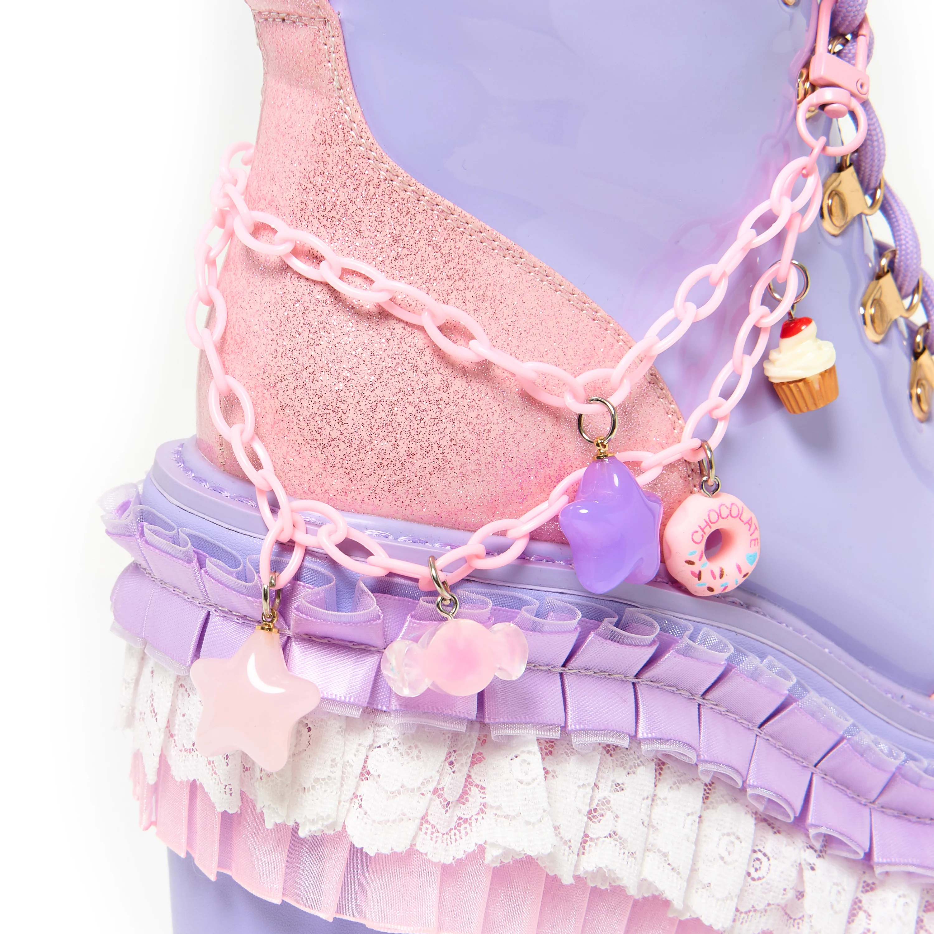 Cupcake Towers Platform Boots - Purple - Image 3