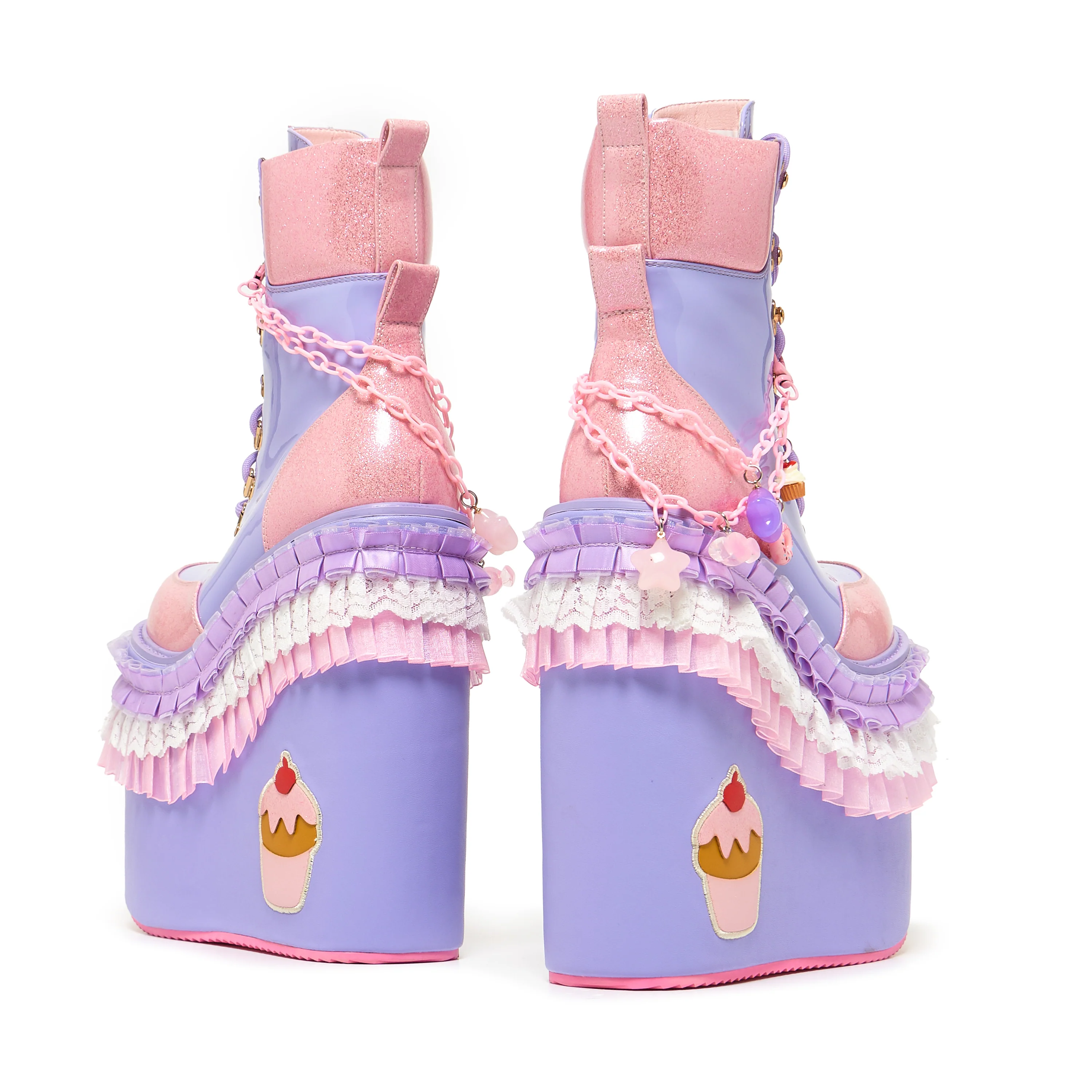 Cupcake Towers Platform Boots - Purple - Image 6
