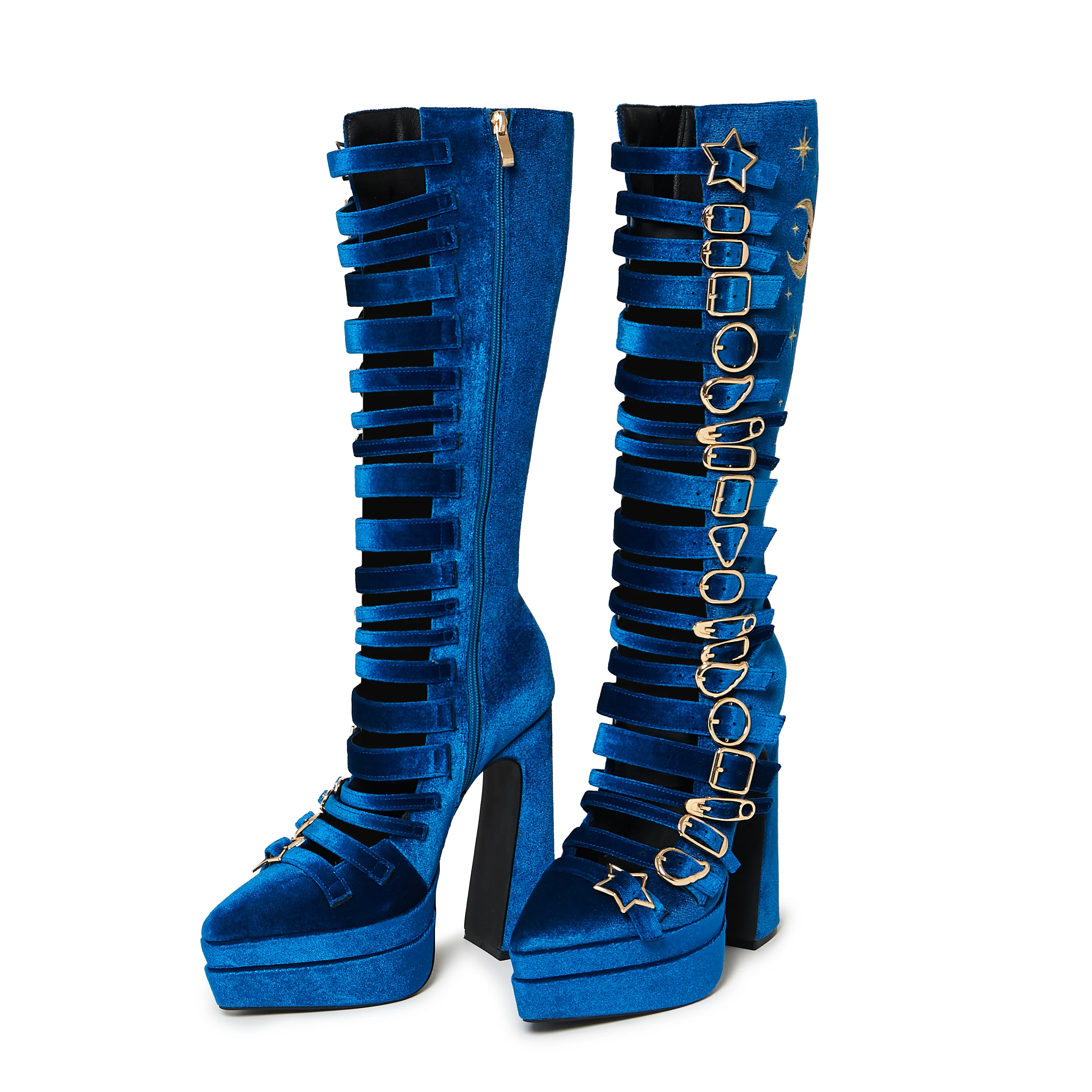 Cyberspace Celestial Long Boots - Blue - Image 5