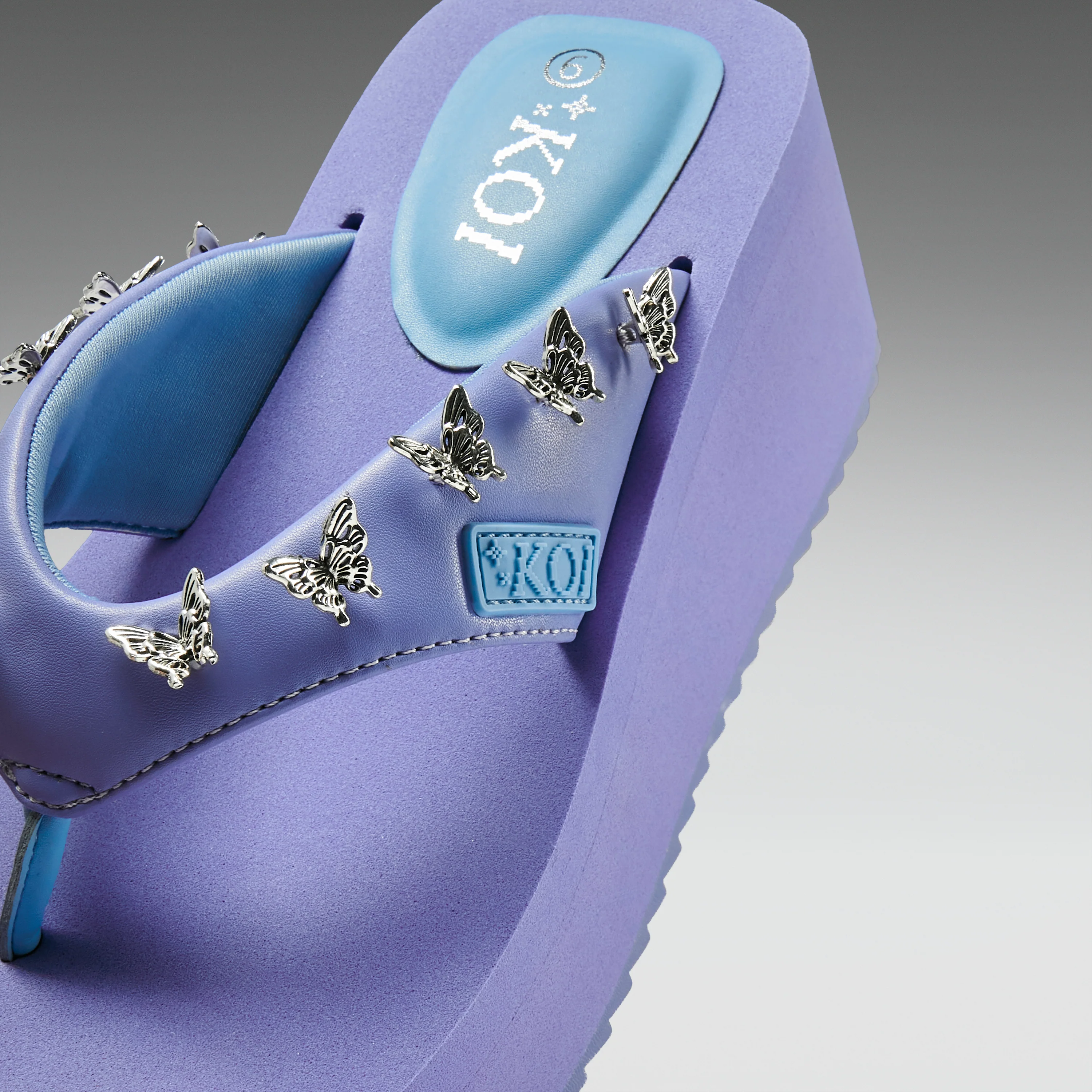 Daydreamer Flatform Thong Sandals-Lilac - Image 3