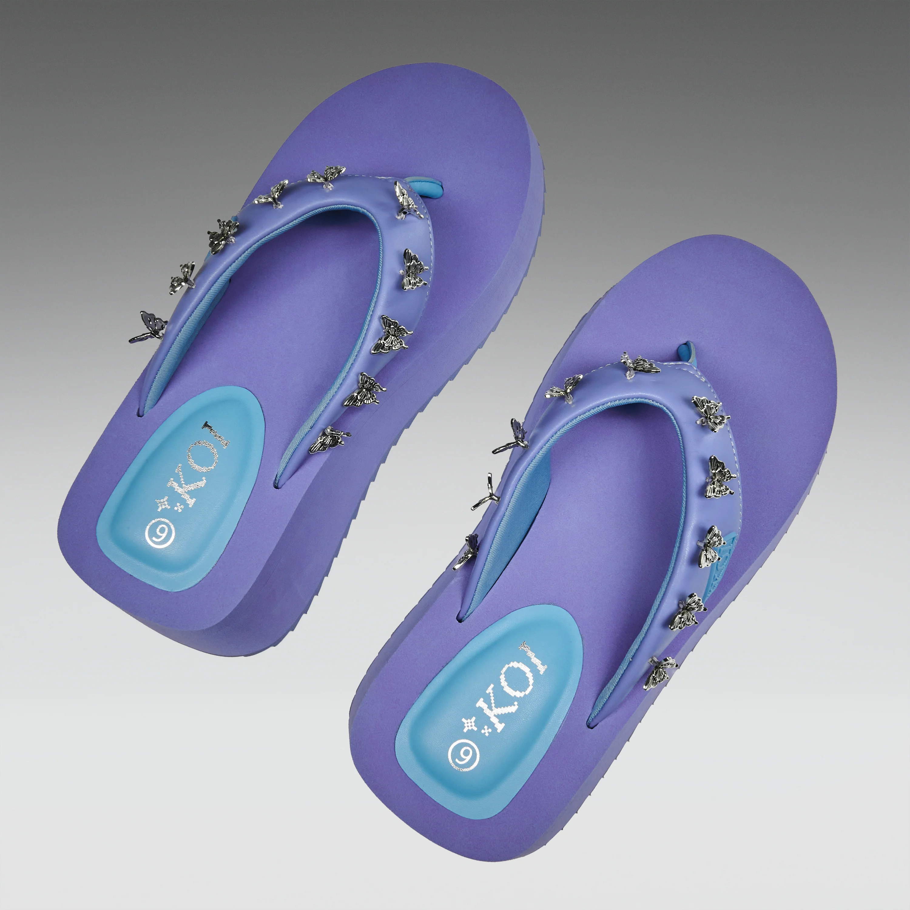 Daydreamer Flatform Thong Sandals-Lilac - Image 5