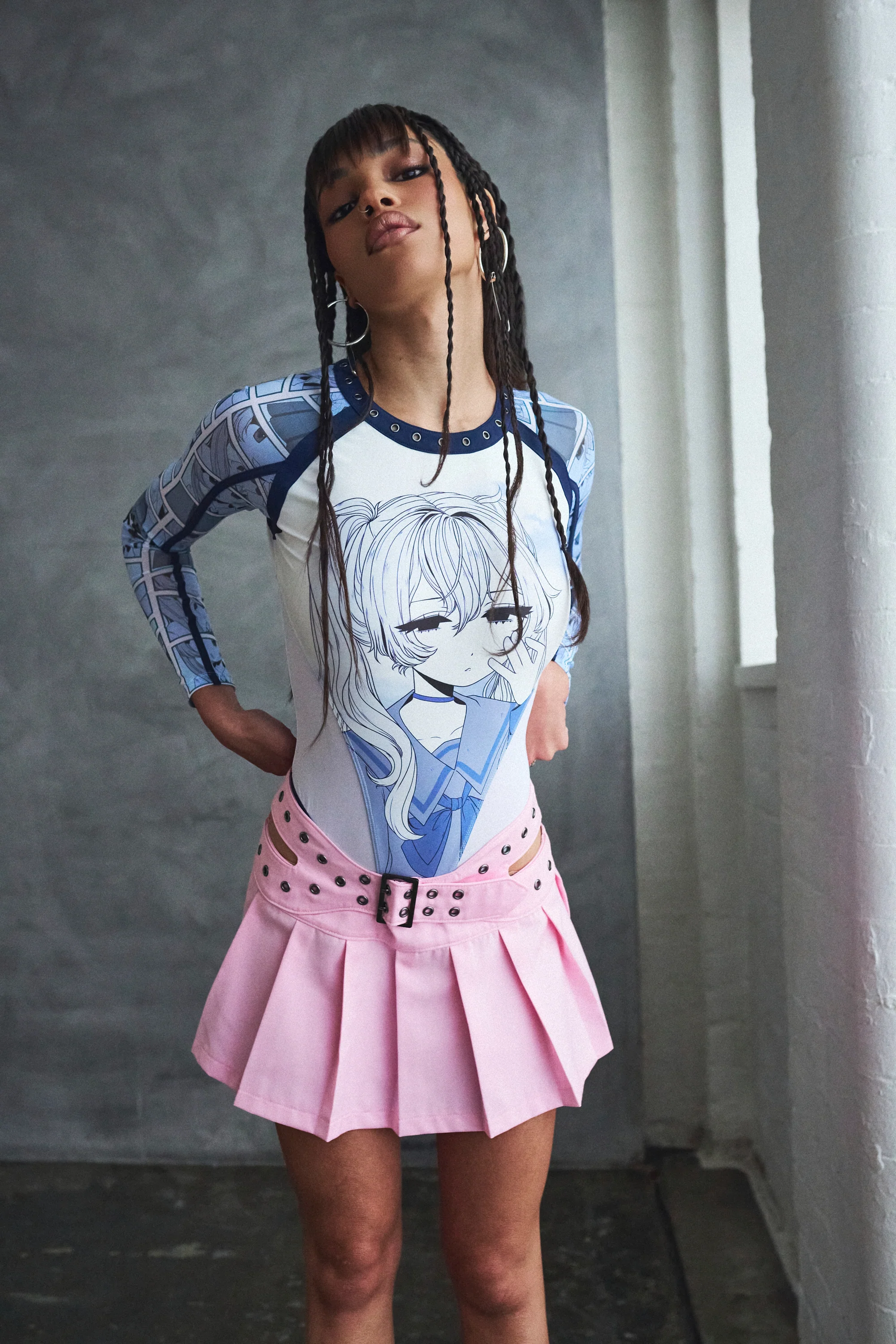 Dreamwave Anime-Print Bodysuit - Blue - Image 2