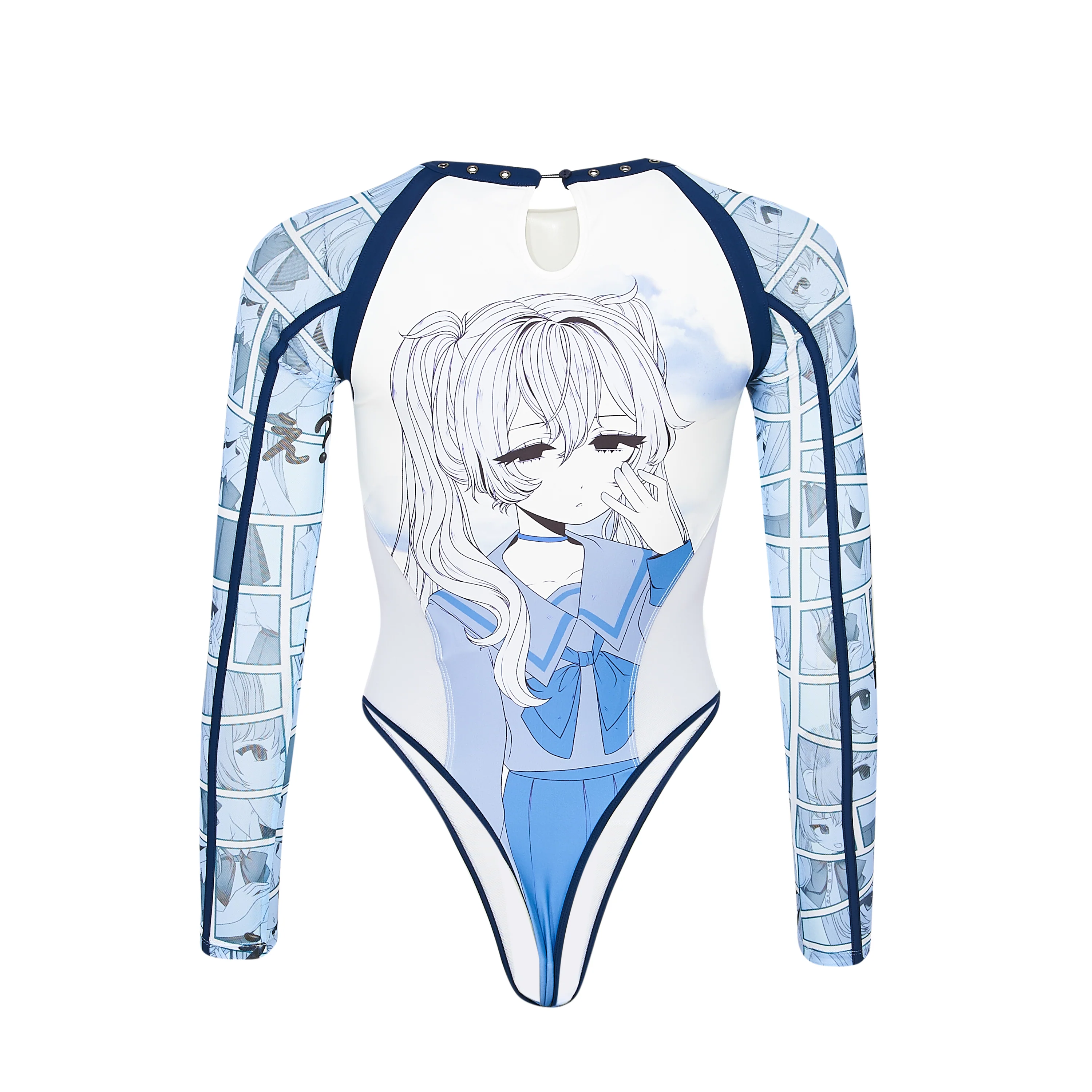 Dreamwave Anime-Print Bodysuit - Blue - Image 5