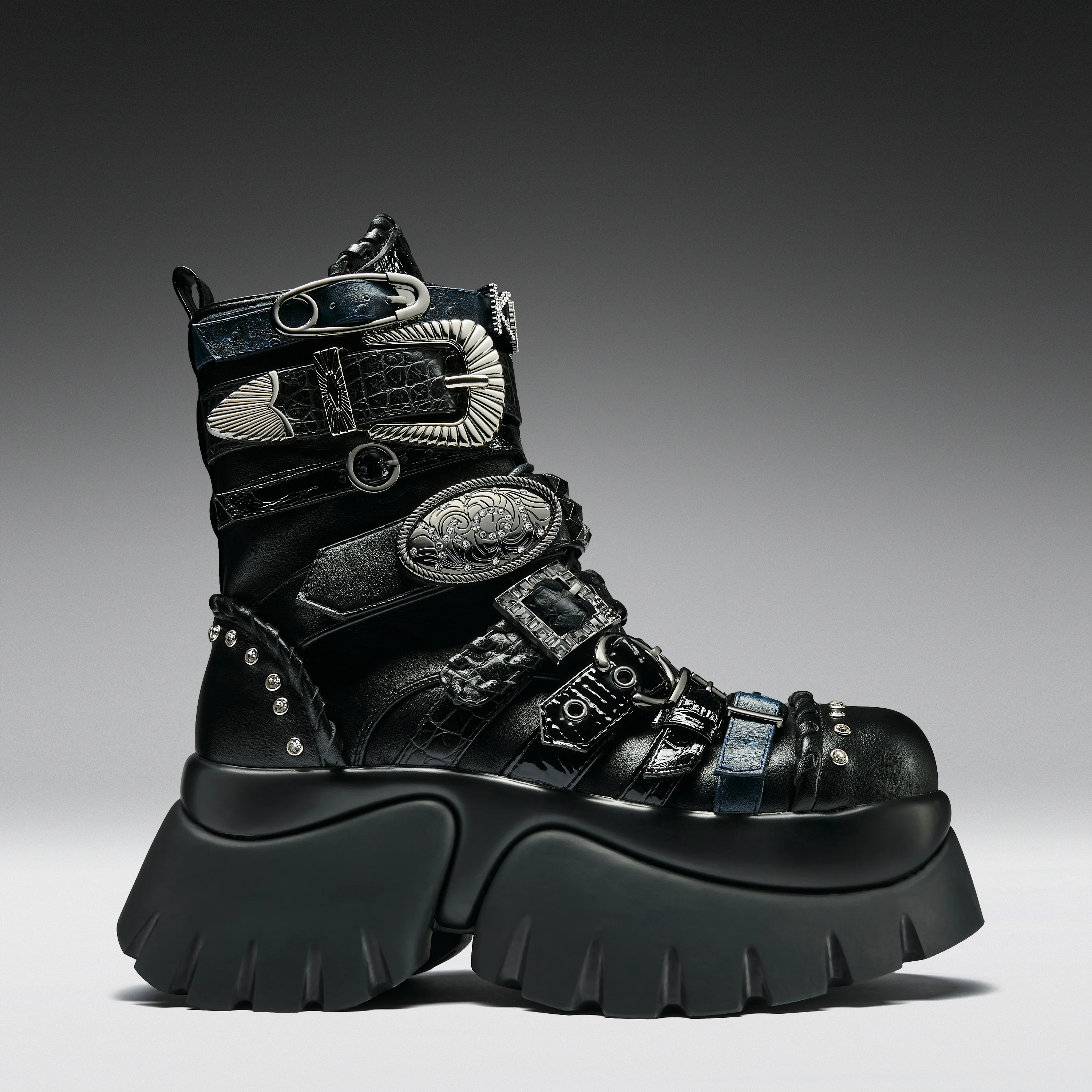 Enchained Belt Monster Boots- Black - Image 3