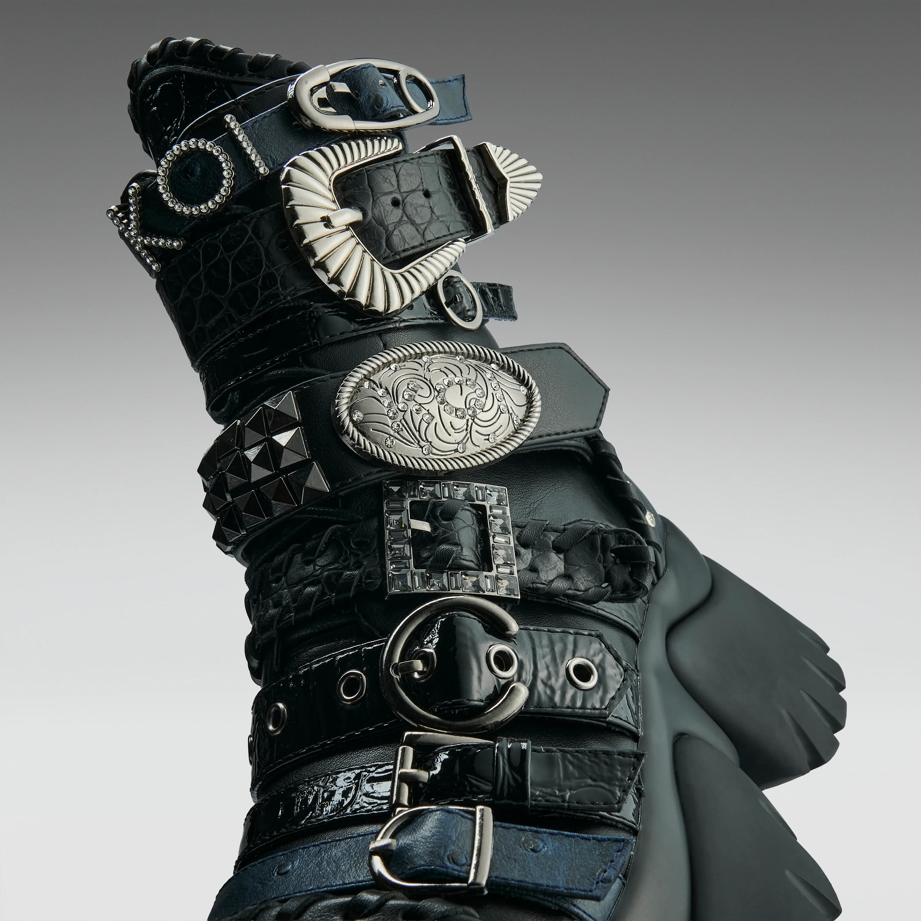 Enchained Belt Monster Boots- Black - Image 5