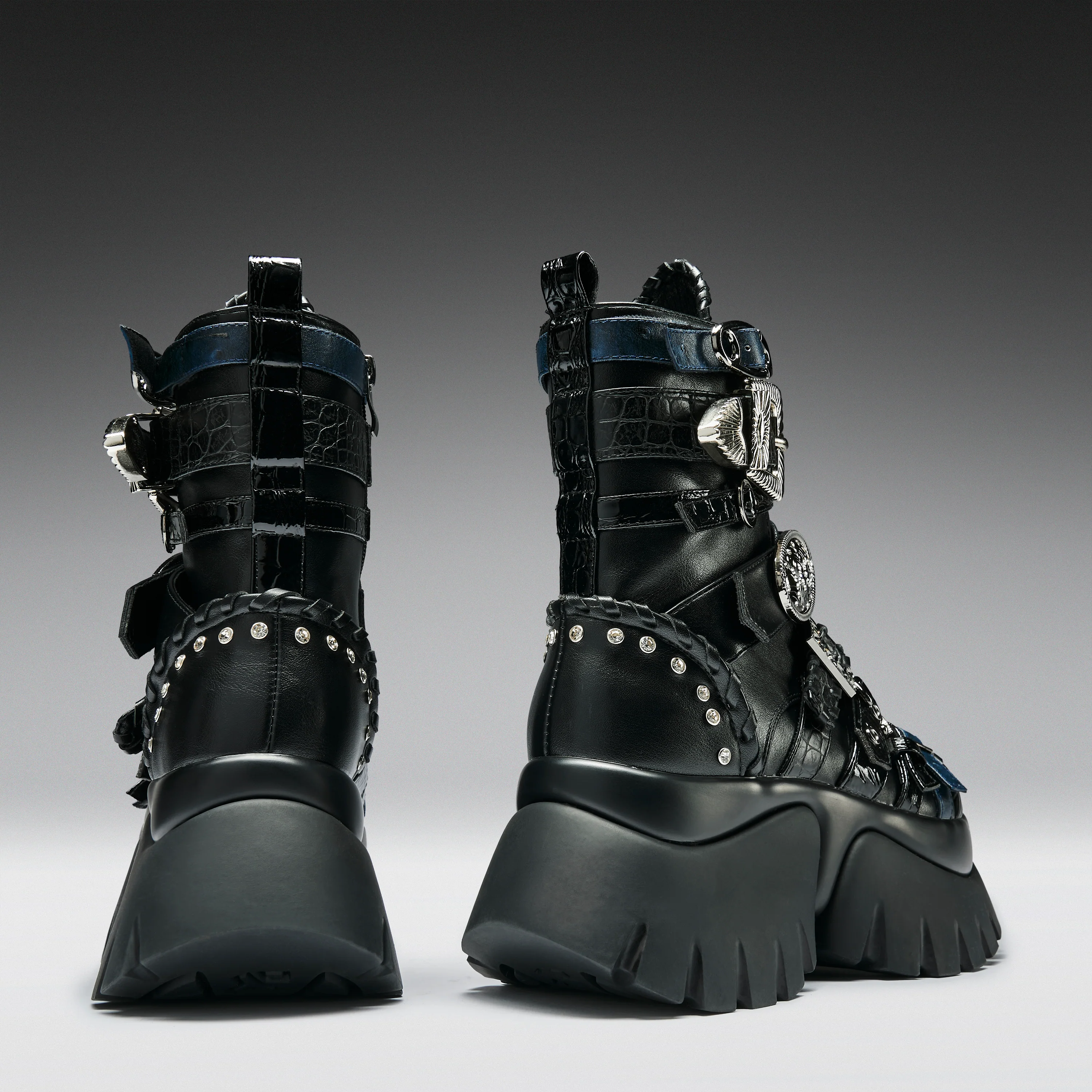 Enchained Belt Monster Boots- Black - Image 7