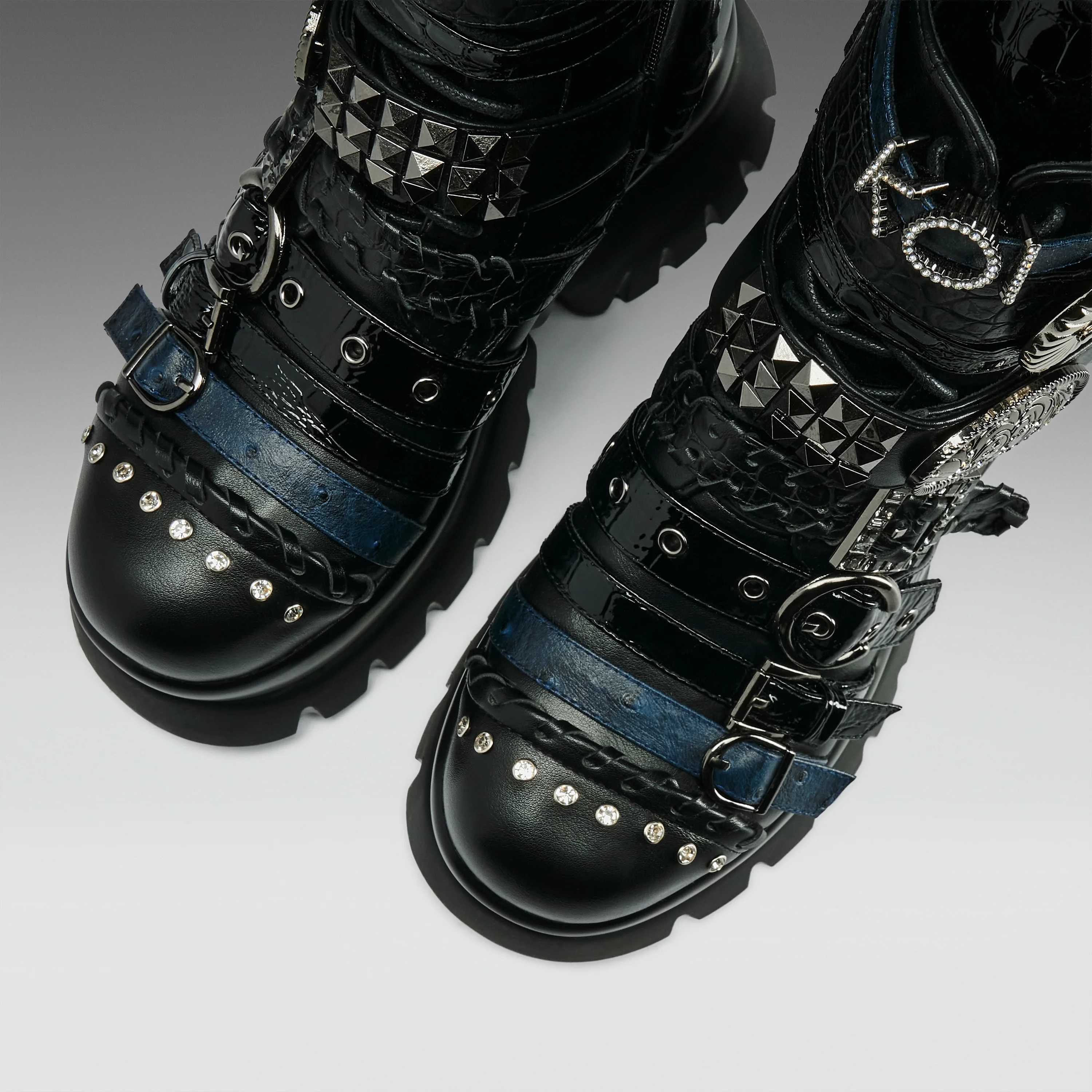 Enchained Belt Monster Boots- Black - Image 9
