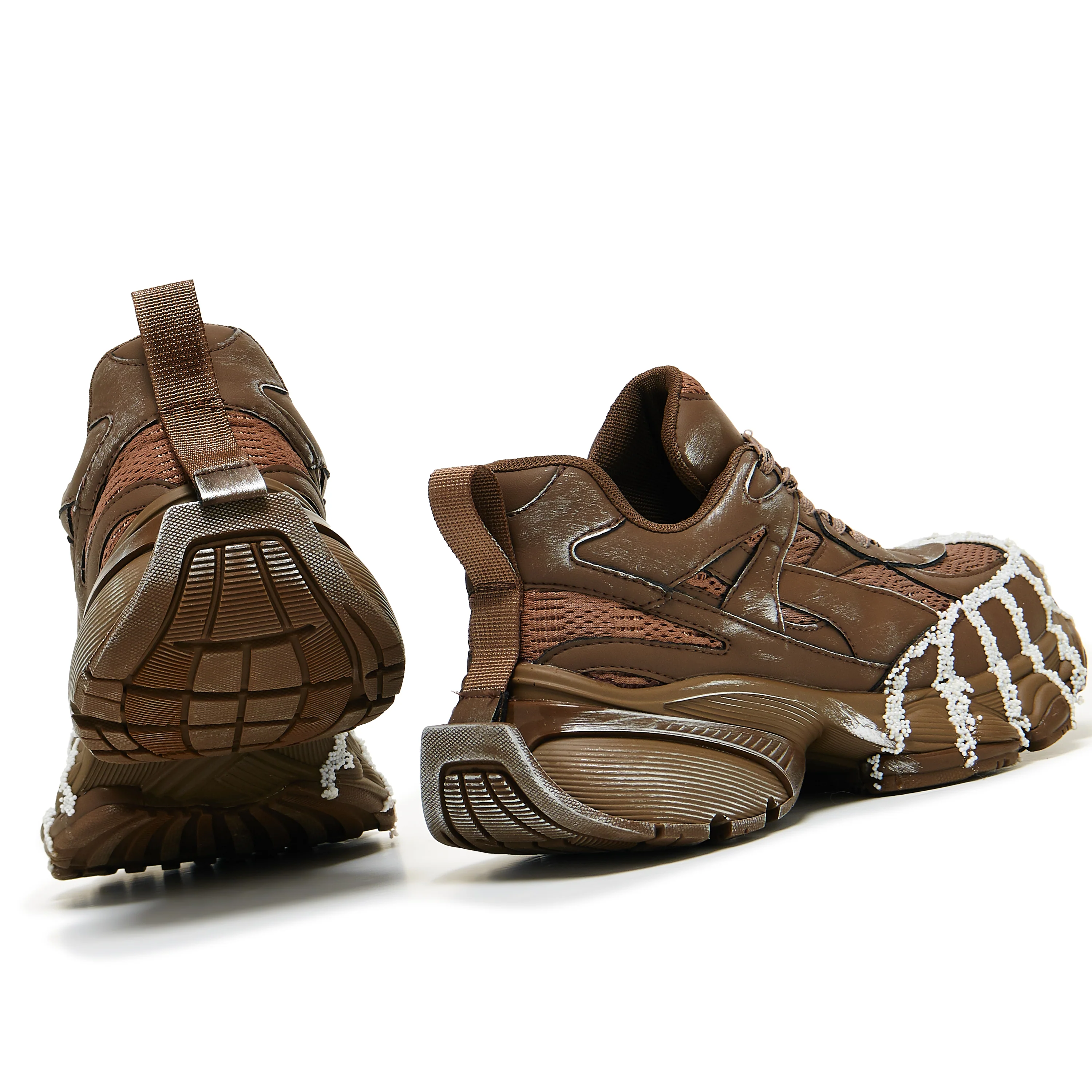Forest Lines Mega Chunky Trainers- Brown - Image 5
