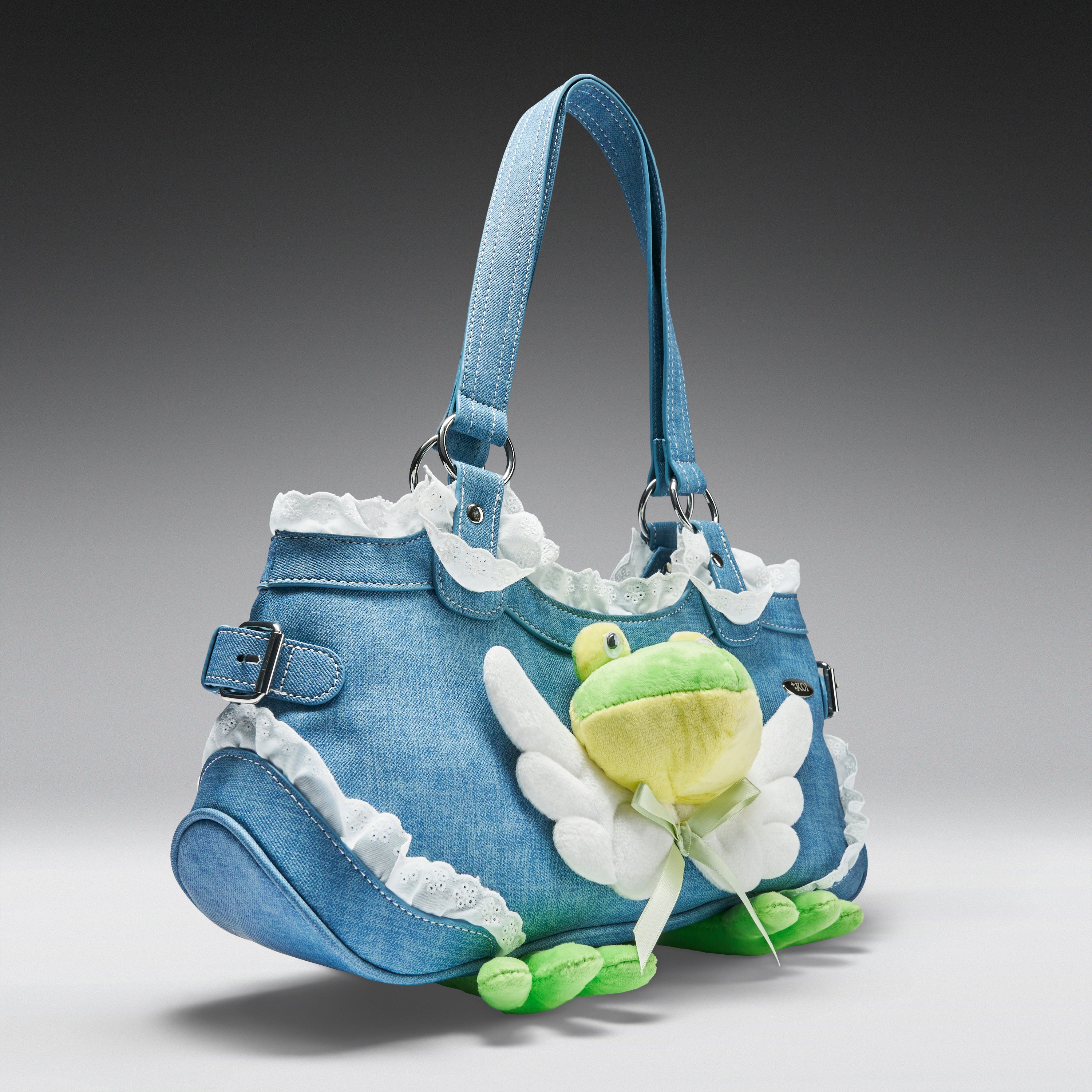 Frog Frolics Denim Shoulder Bag - Image 4