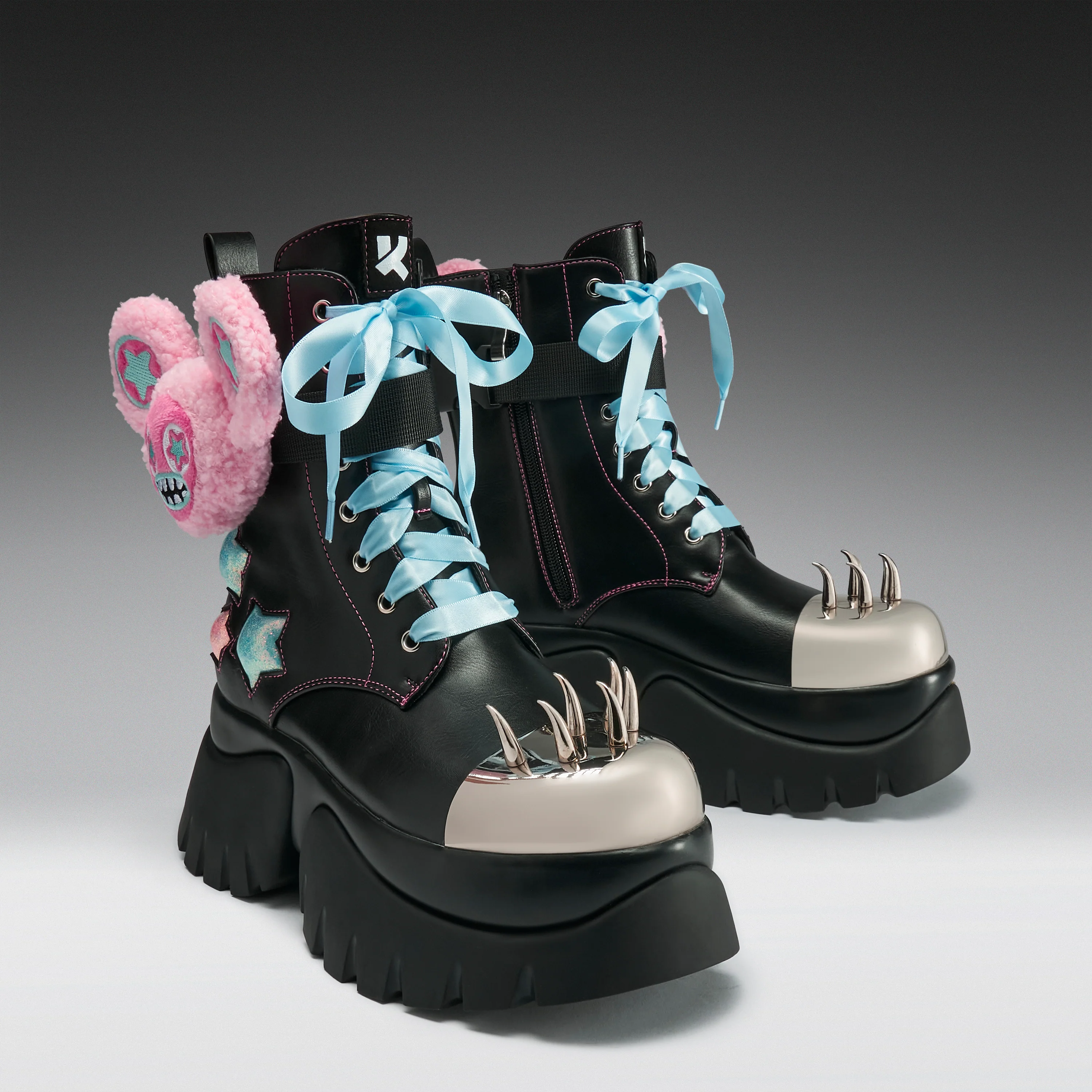 Jazmin Bean x KOI Frunkrocker Sidekick Monster Boots - Black - Image 3