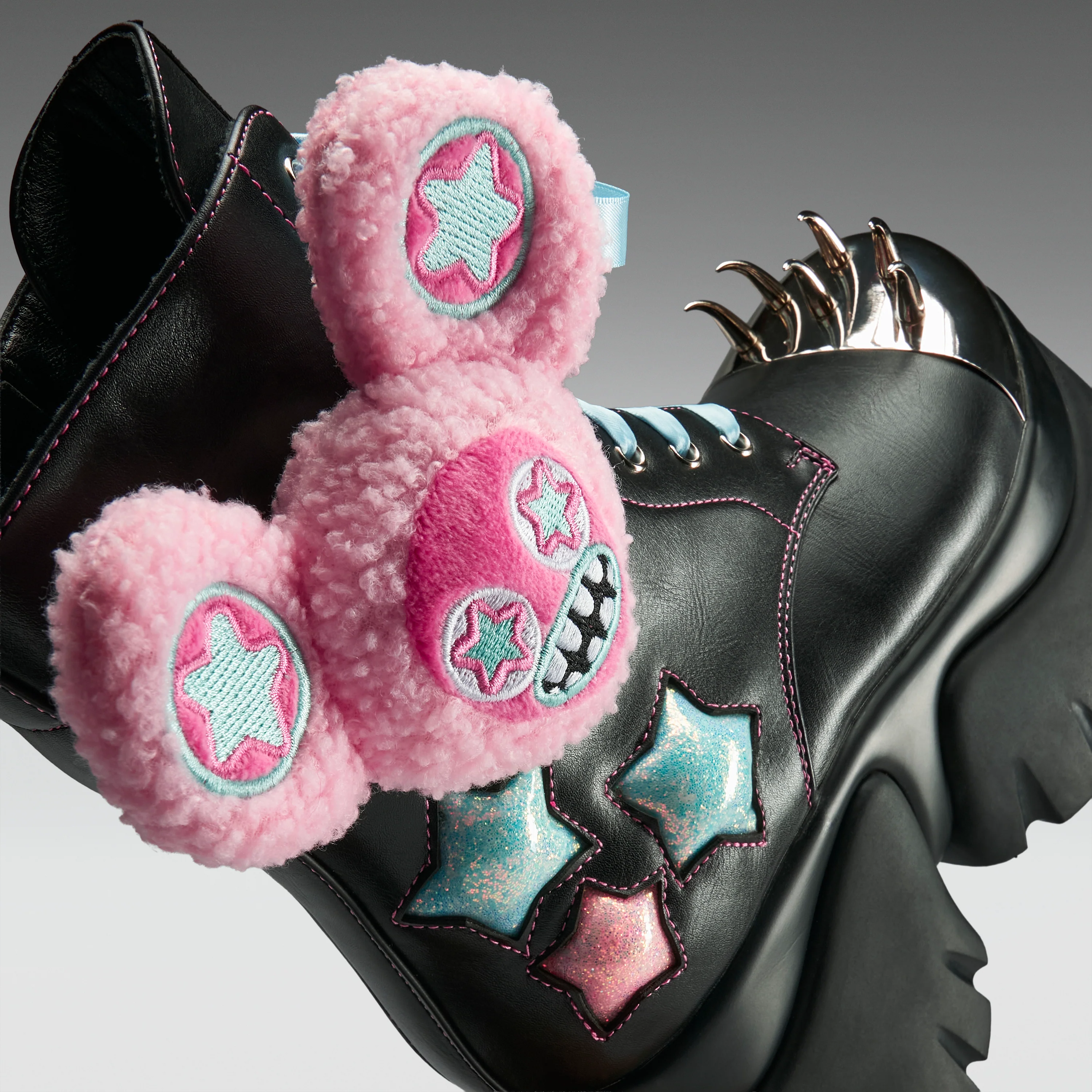 Jazmin Bean x KOI Frunkrocker Sidekick Monster Boots - Black - Image 5