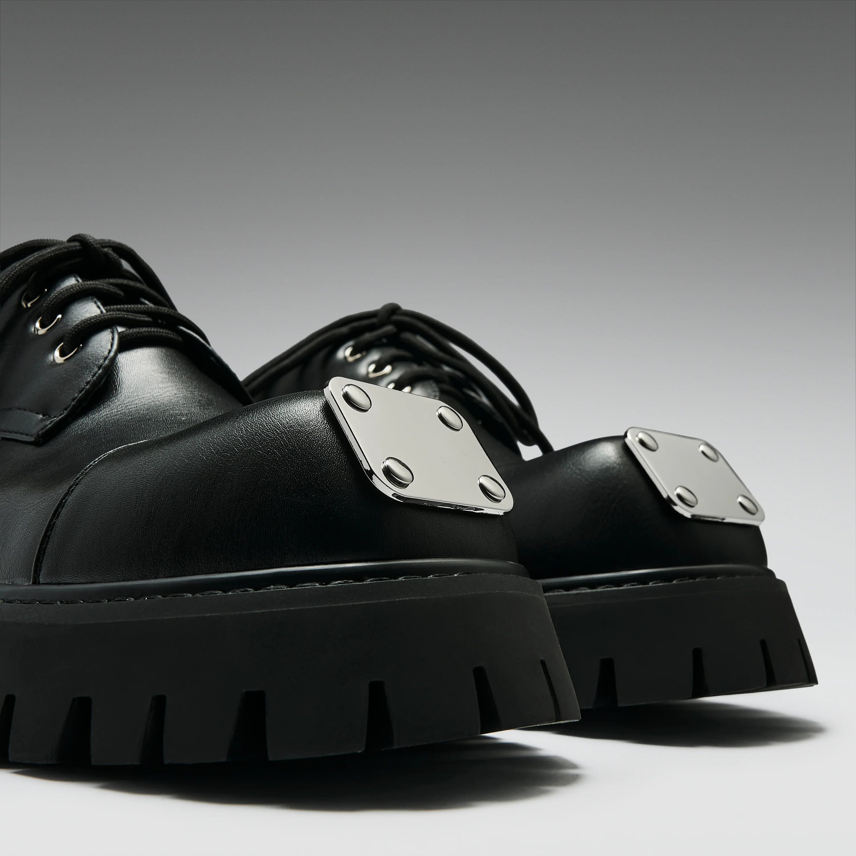 Gehrman Metal Cap Men's Chunky Shoes - Shadow - Image 4
