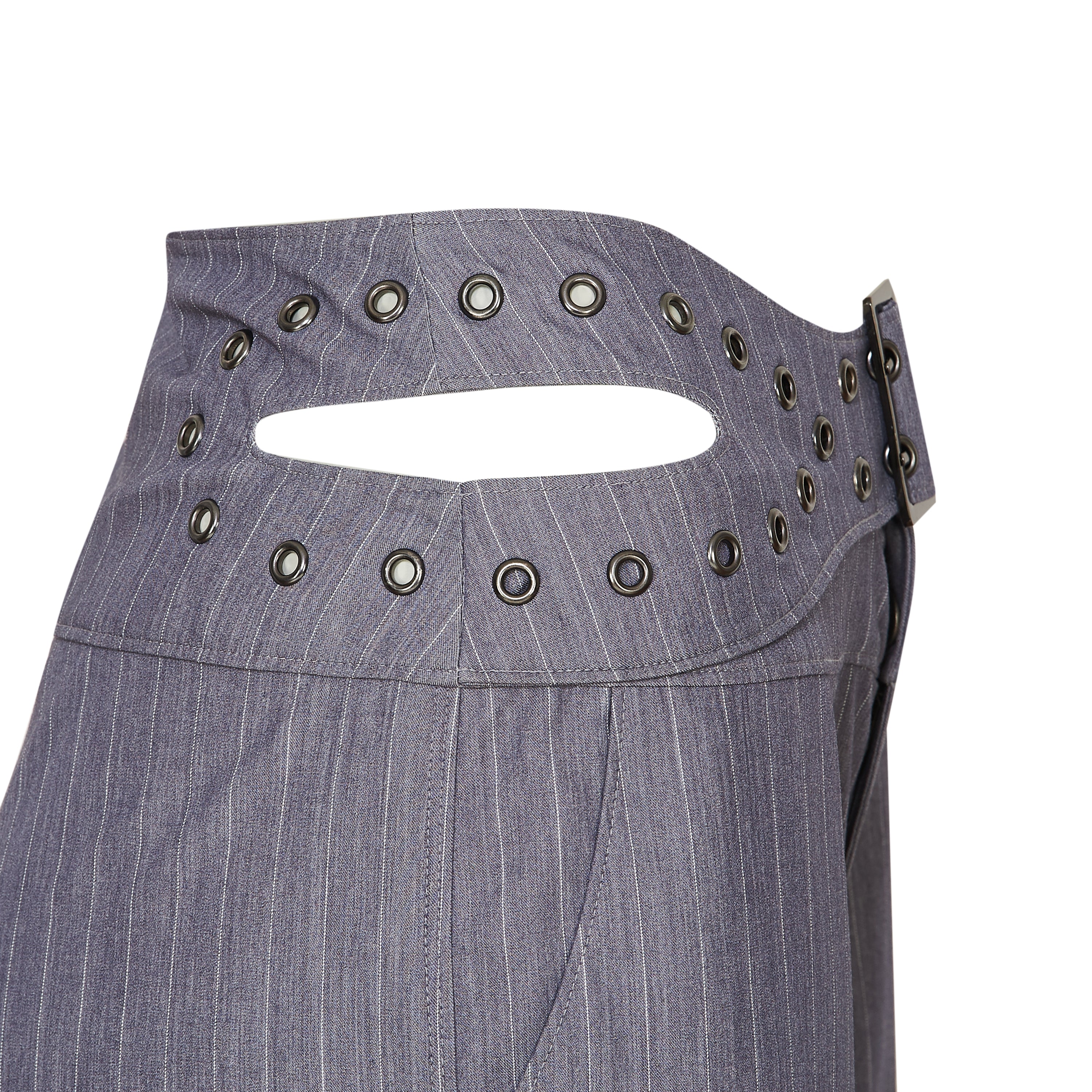 Gravity Pinstripe Baggy Pants - Charcoal Grey - Image 4