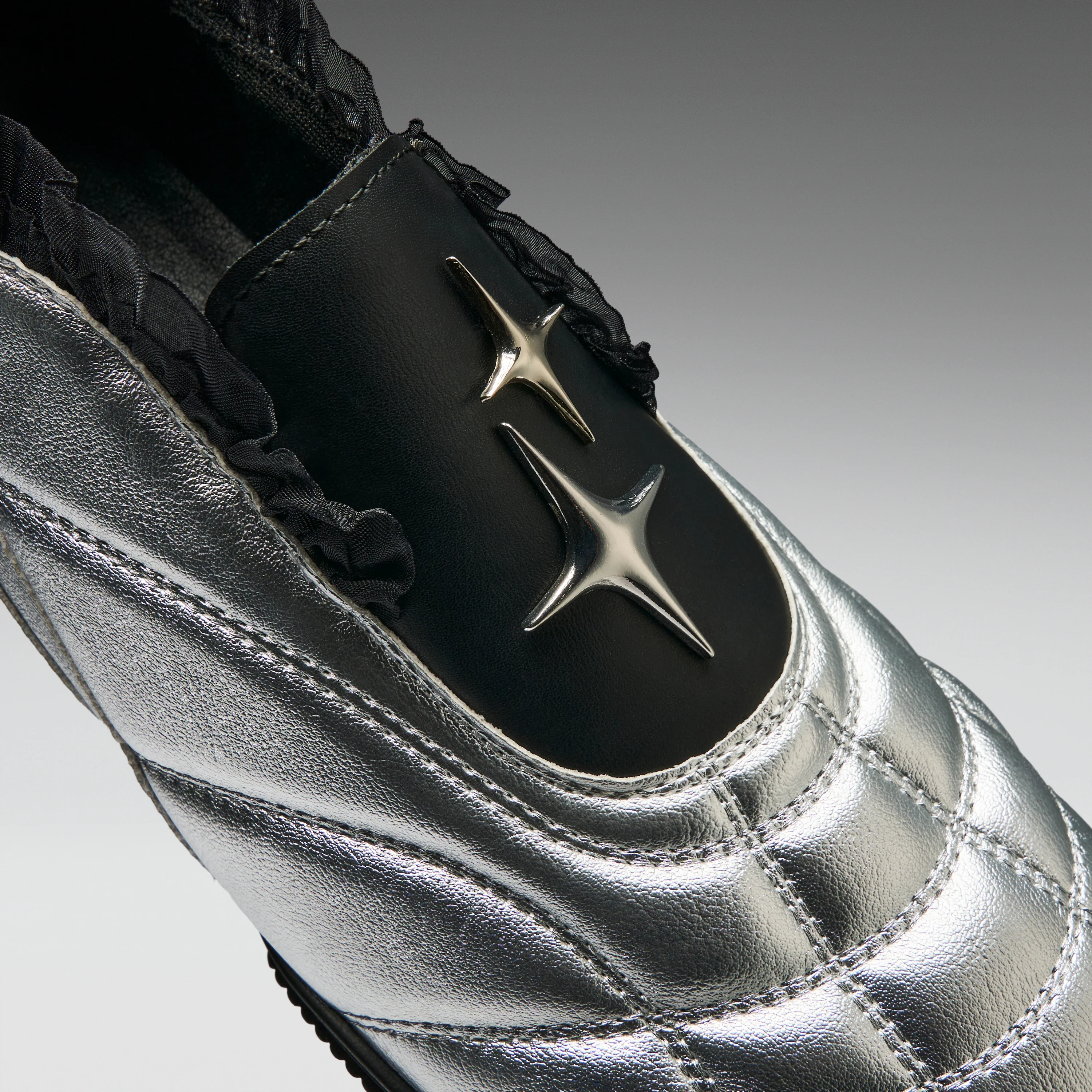 Heartbreaker Sporty Slip On Shoes- Silver - Image 3