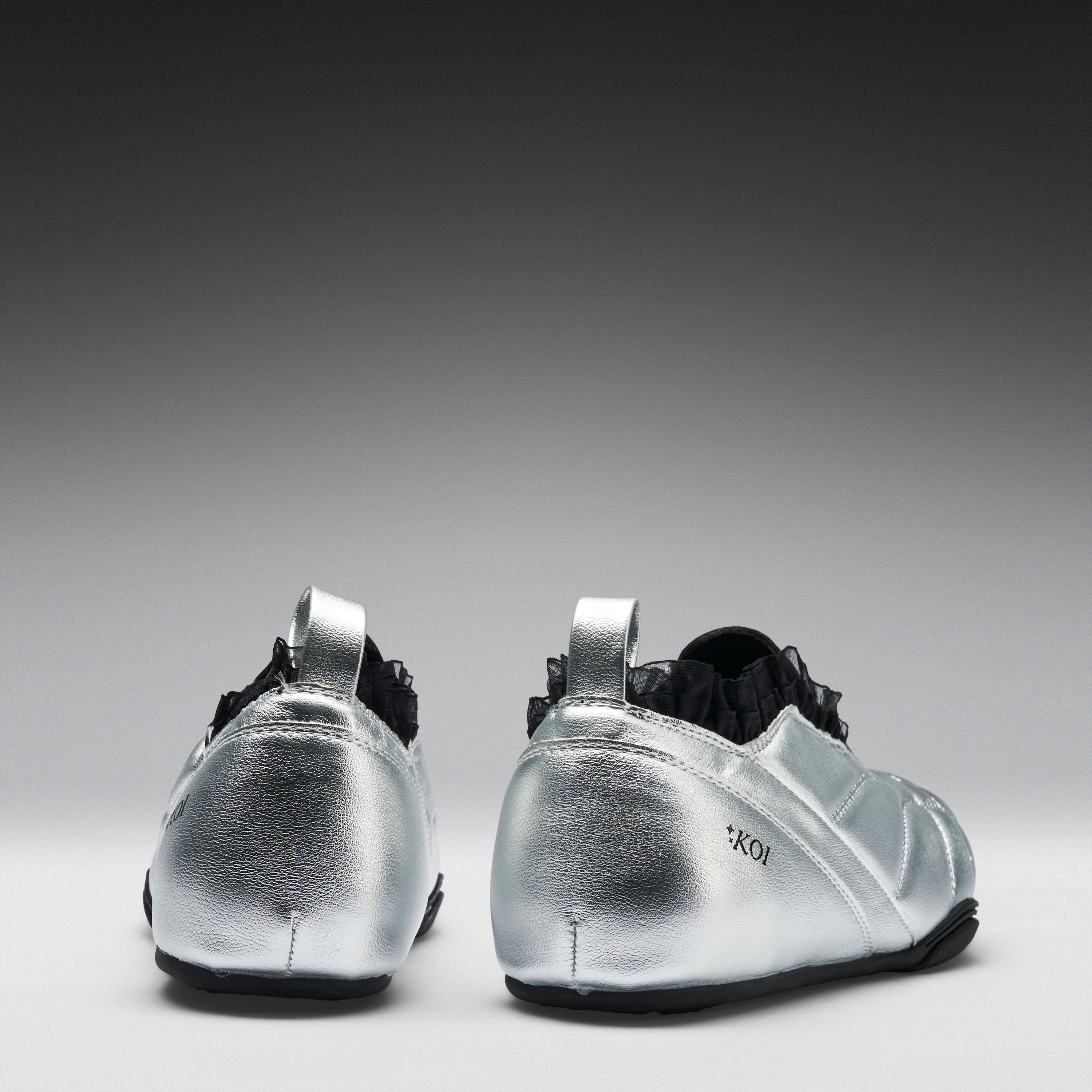 Heartbreaker Sporty Slip On Shoes- Silver - Image 6
