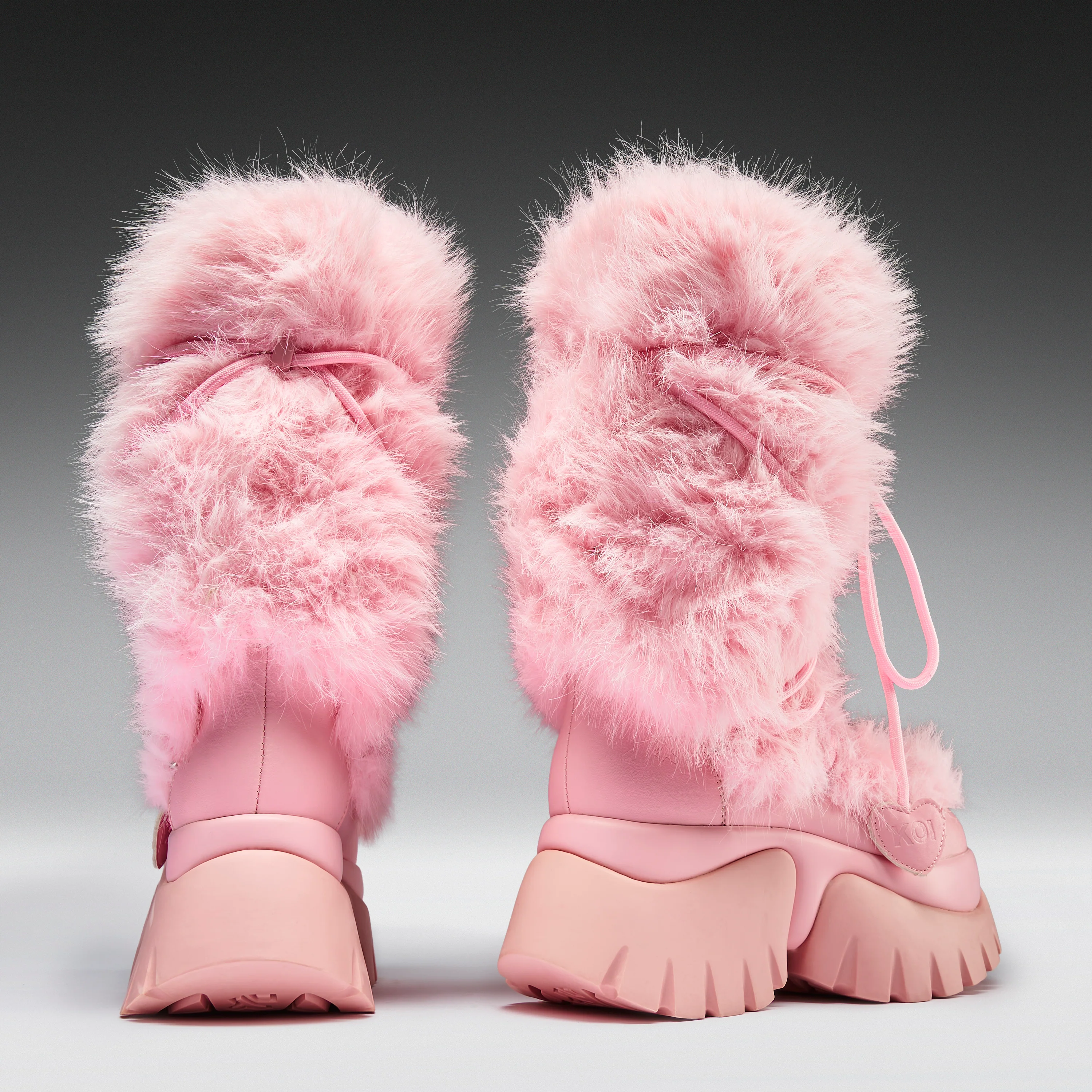 Kawaii Sasquatch Fluffy Boots - Pink - Image 5