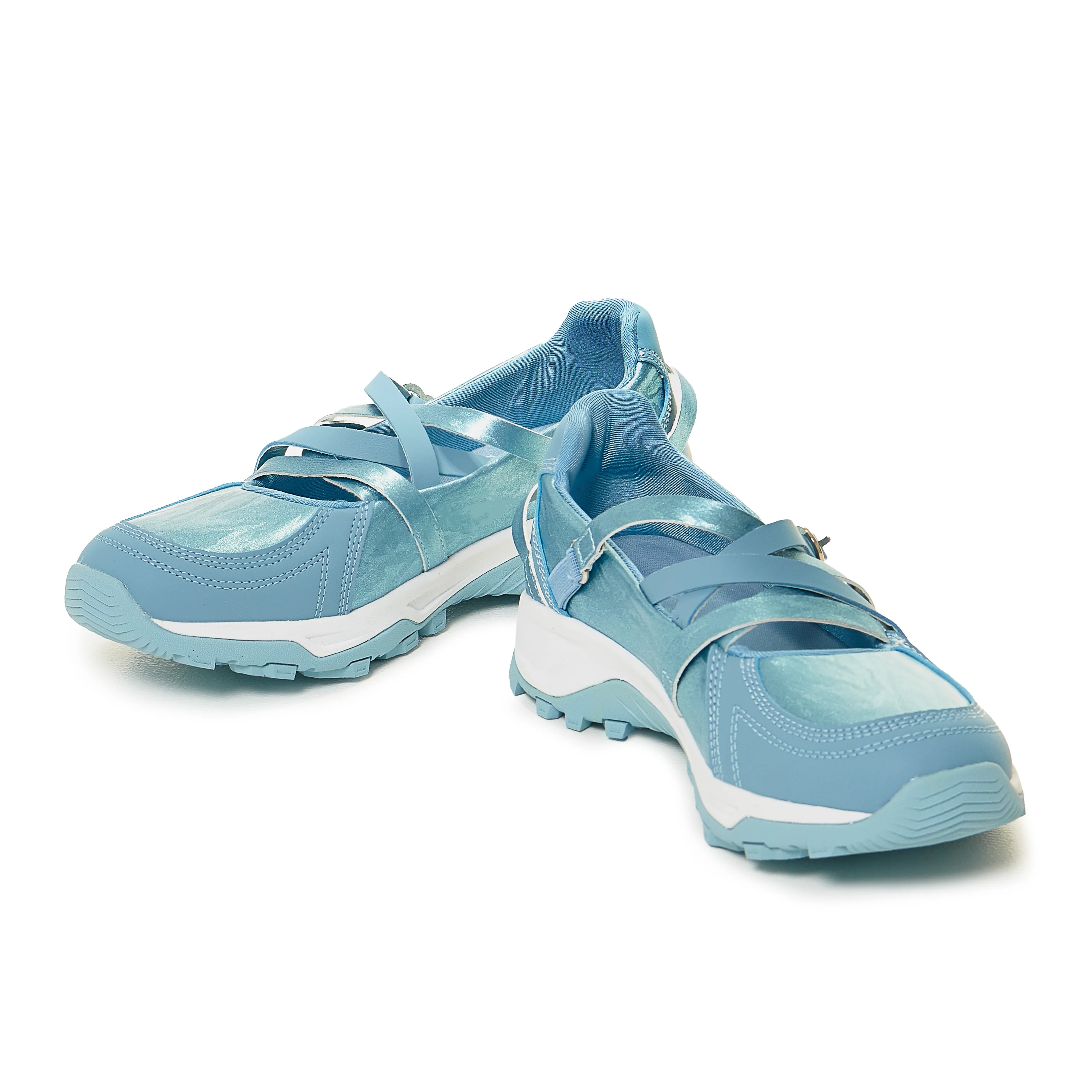 Kyubi Shimmering Ballet Mary Janes - Blue - Image 5