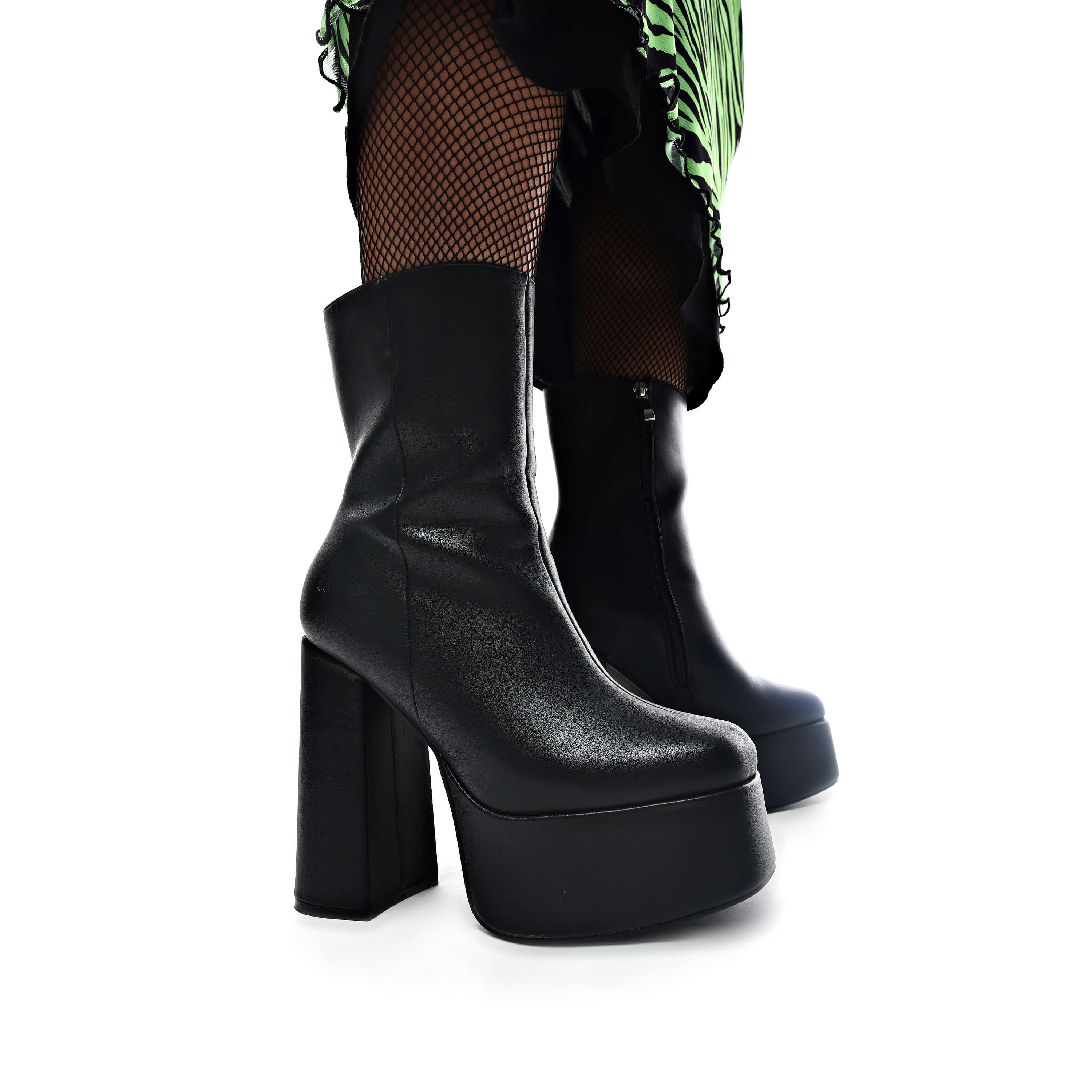 Lexus Black Platform Heeled Boots - Image 4