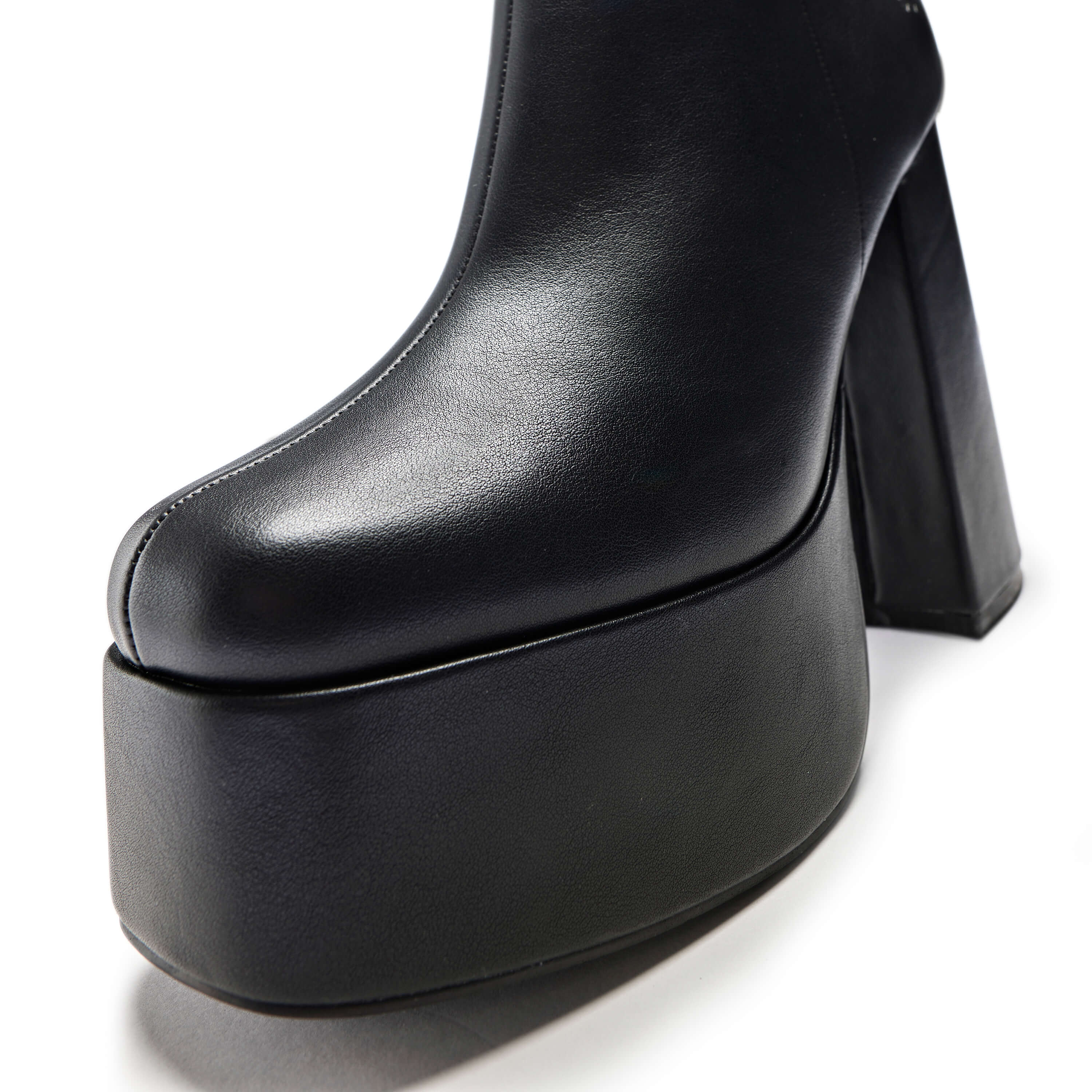 Lexus Black Platform Heeled Boots - Image 6
