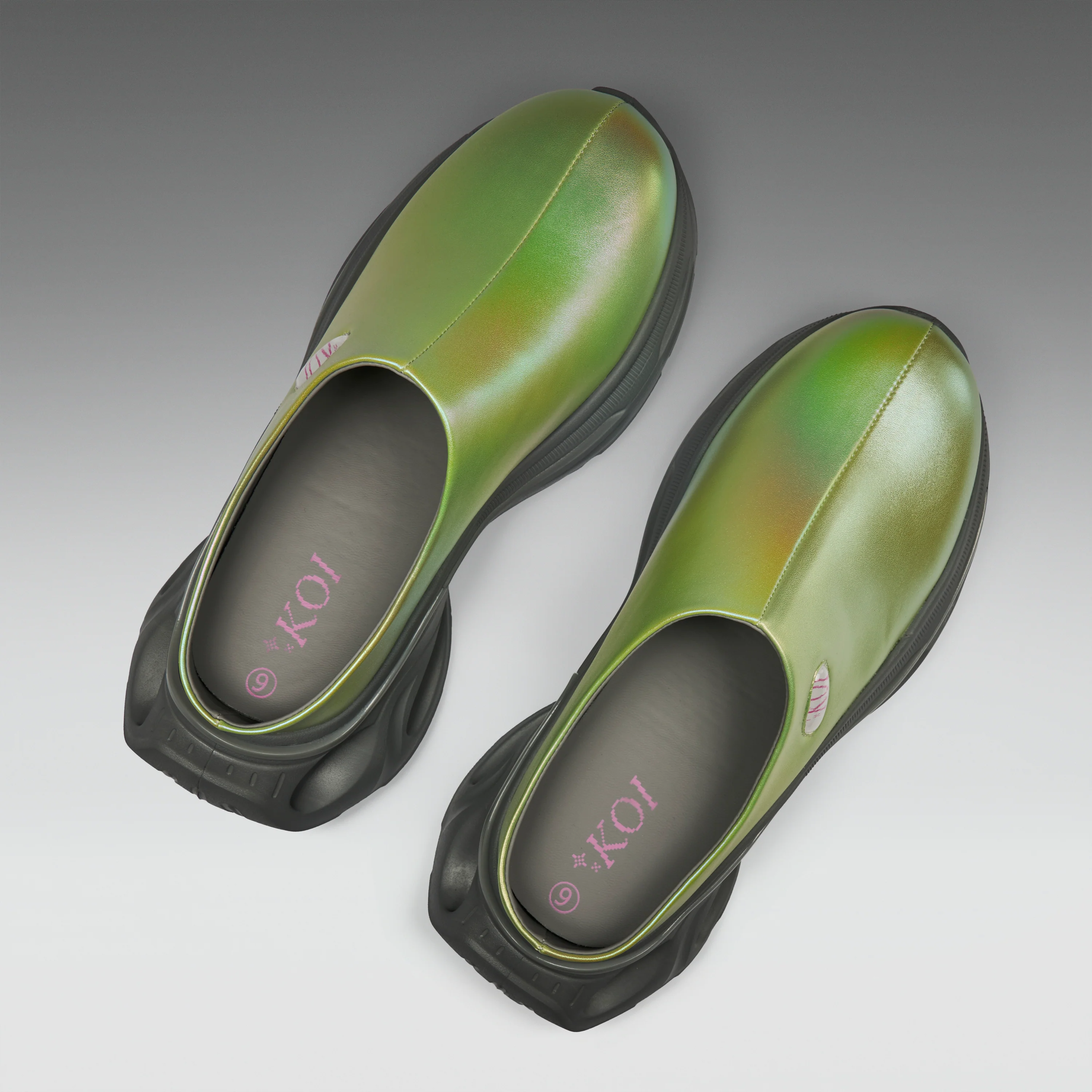 Lime Waves Chunky Slip On Shoes - Image 5