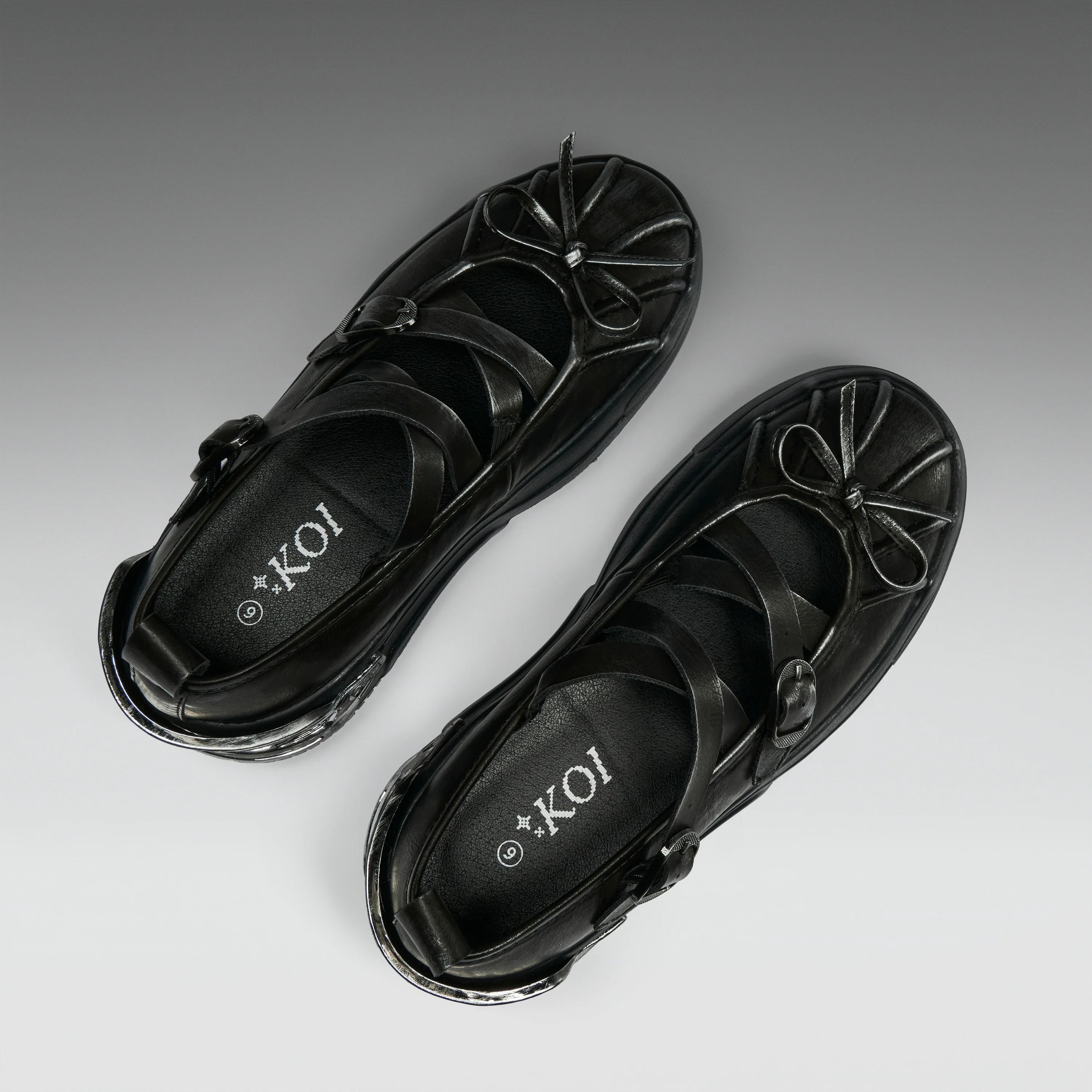 Metamorphosis Distressed Mary Janes- Charcoal - Image 4