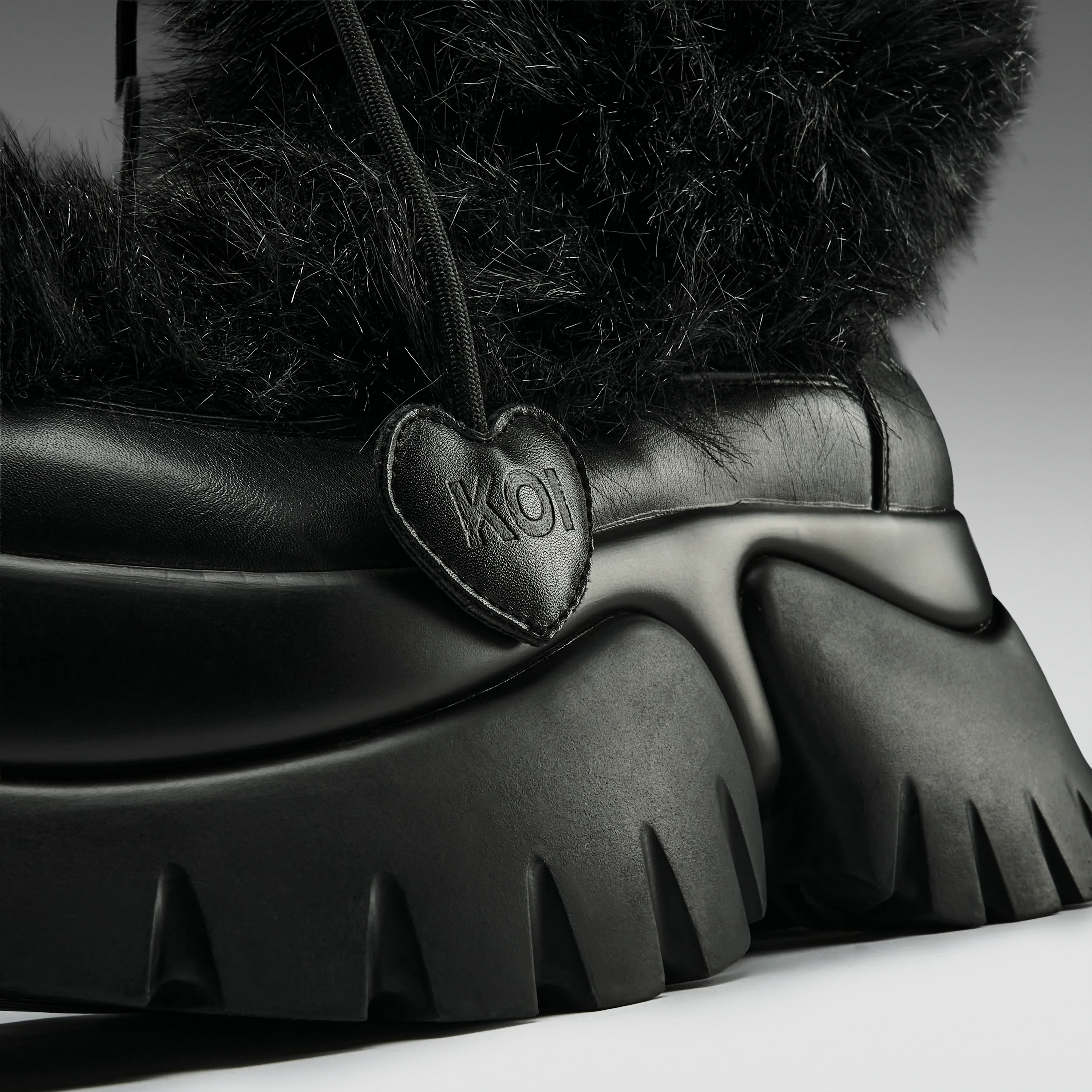 Midnight Sasquatch Fluffy Boots - Black - Image 5