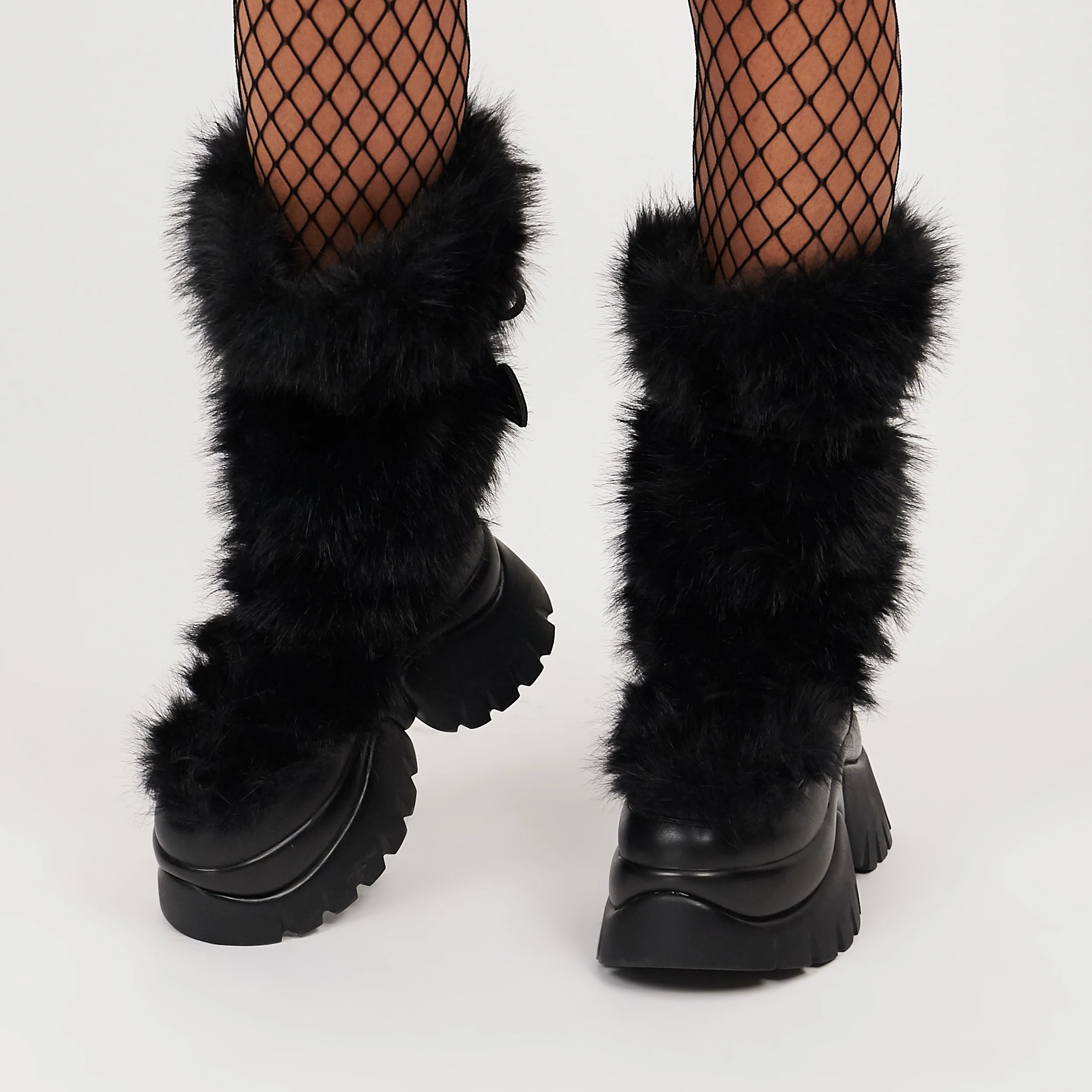 Midnight Sasquatch Fluffy Boots - Black - Image 7