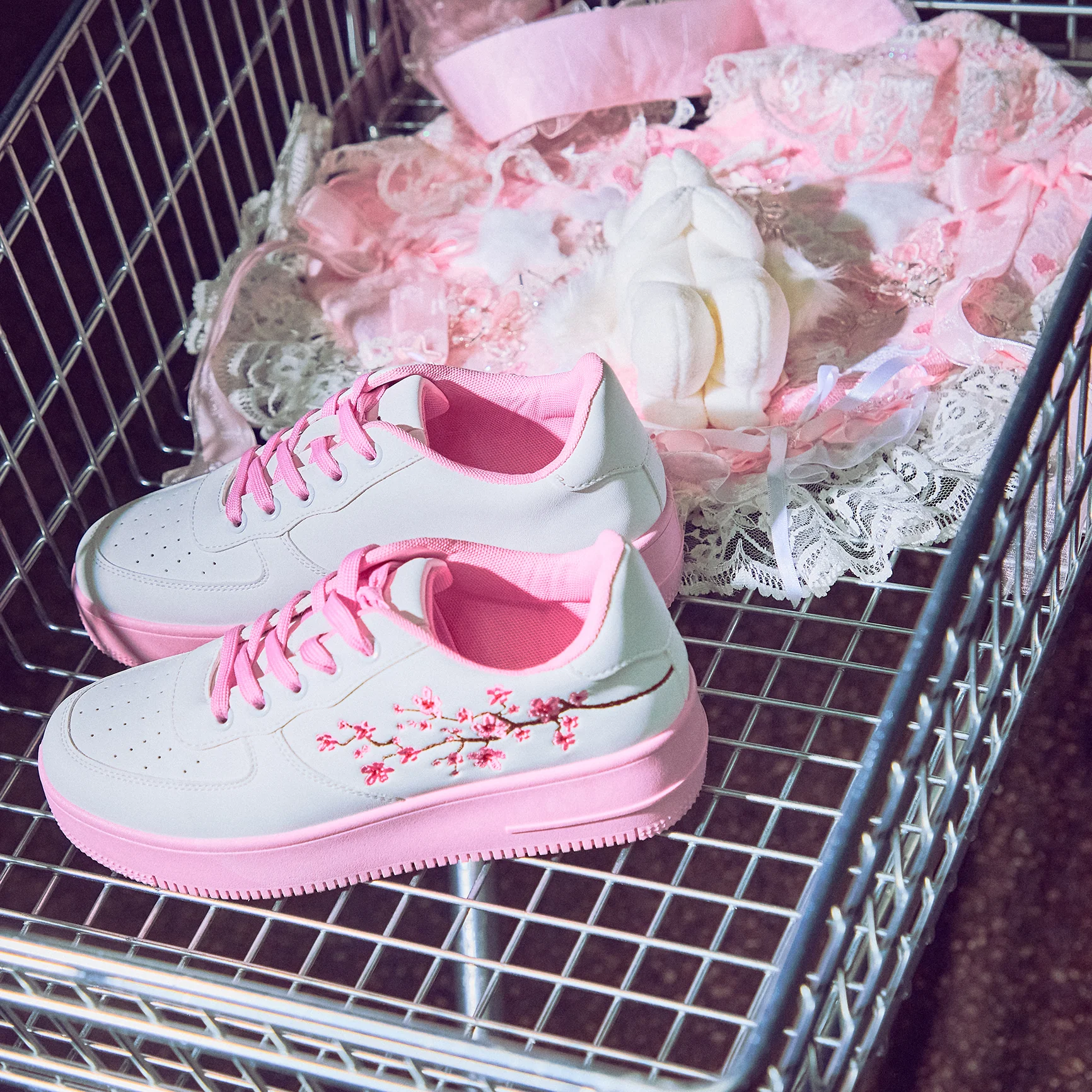 Morning Sakura Platform Trainers - White - Image 7