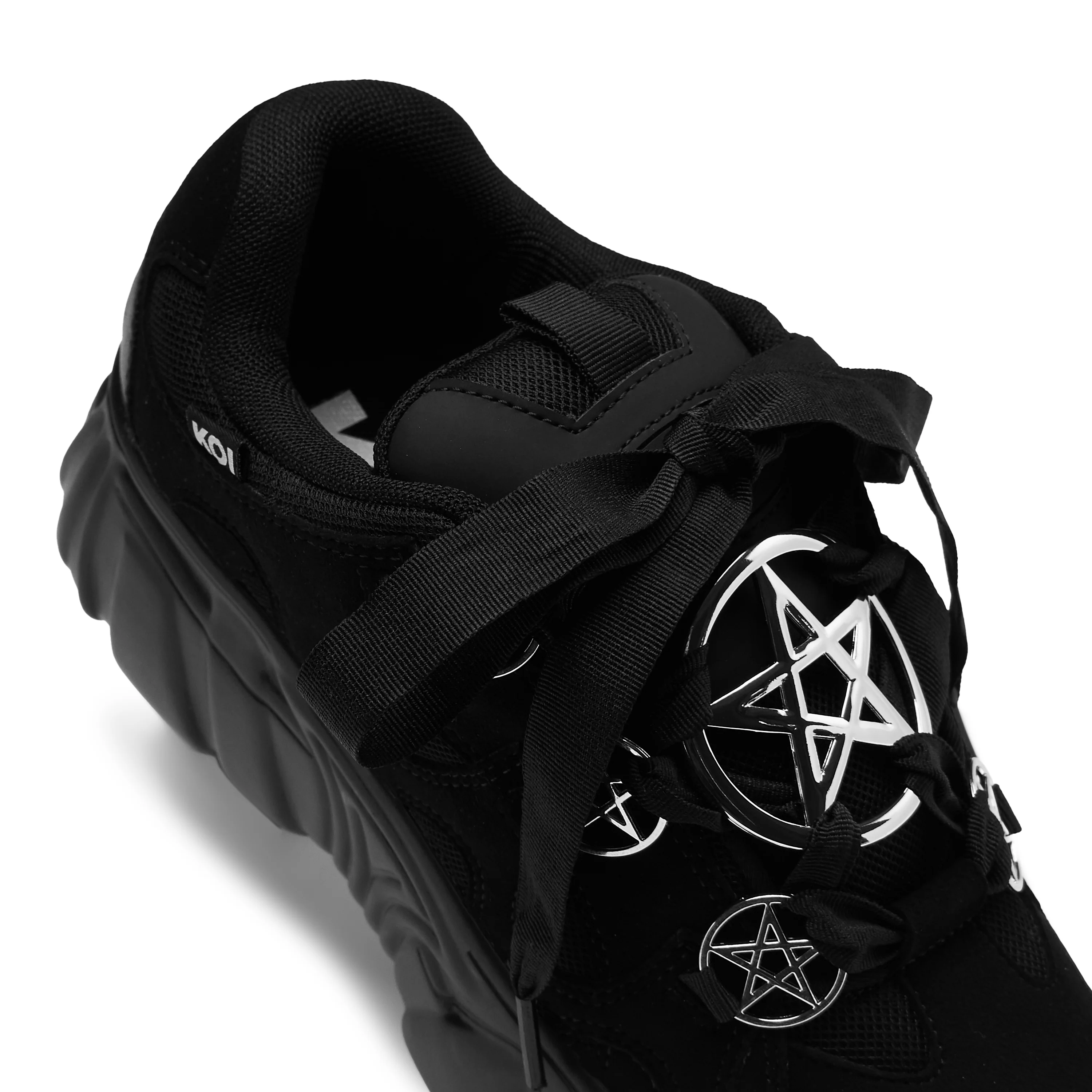 Necromancer Chunky Platform Trainers - Black - Image 5