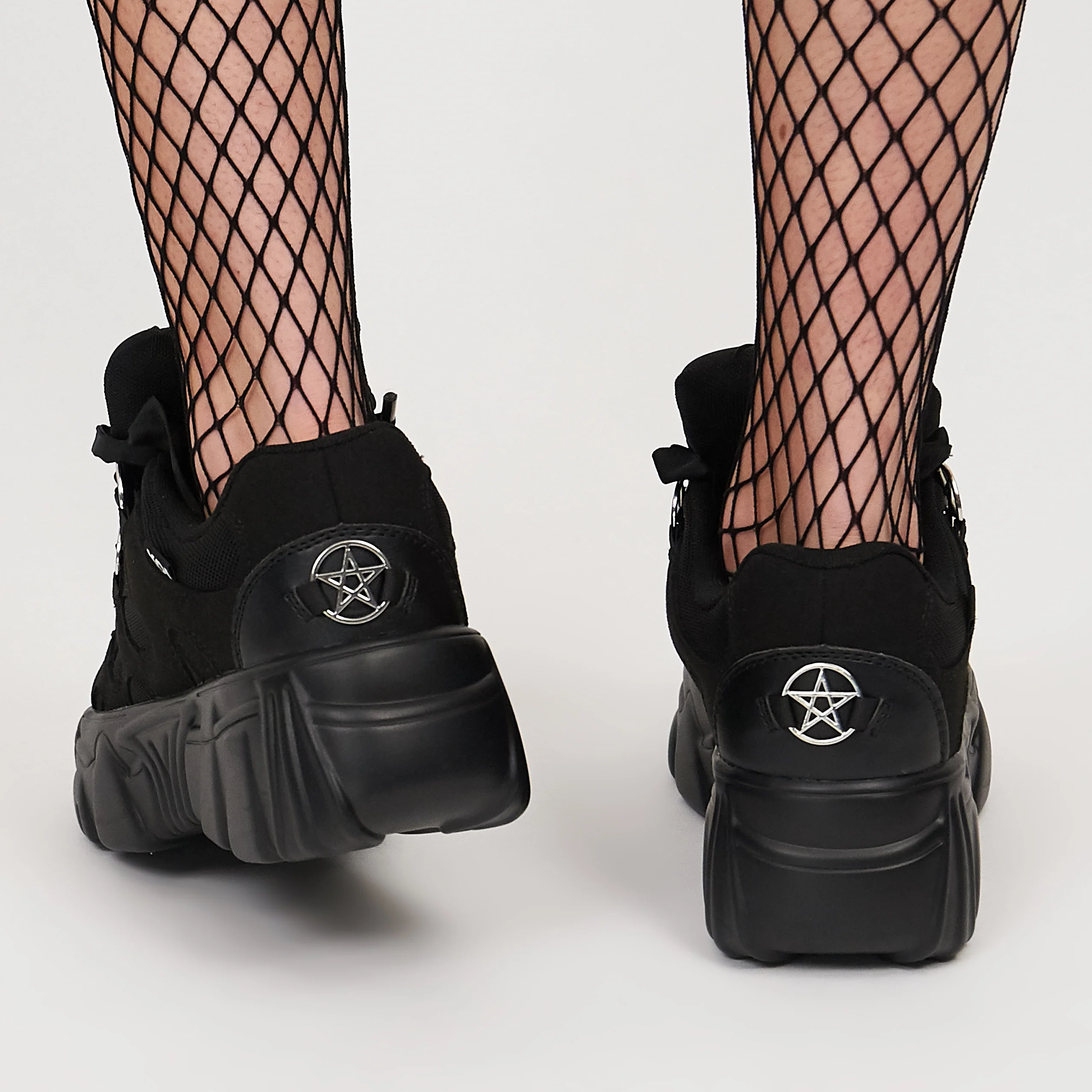 Necromancer Chunky Platform Trainers - Black - Image 8